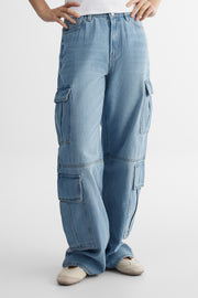 Jean denim - Ado fille && DENIM PALE