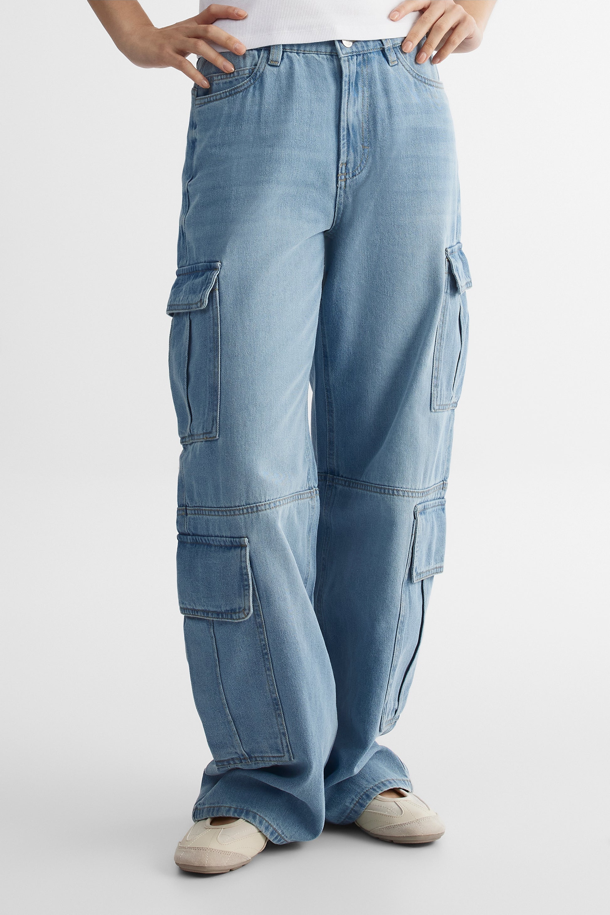 Jean denim - Ado fille && DENIM PALE