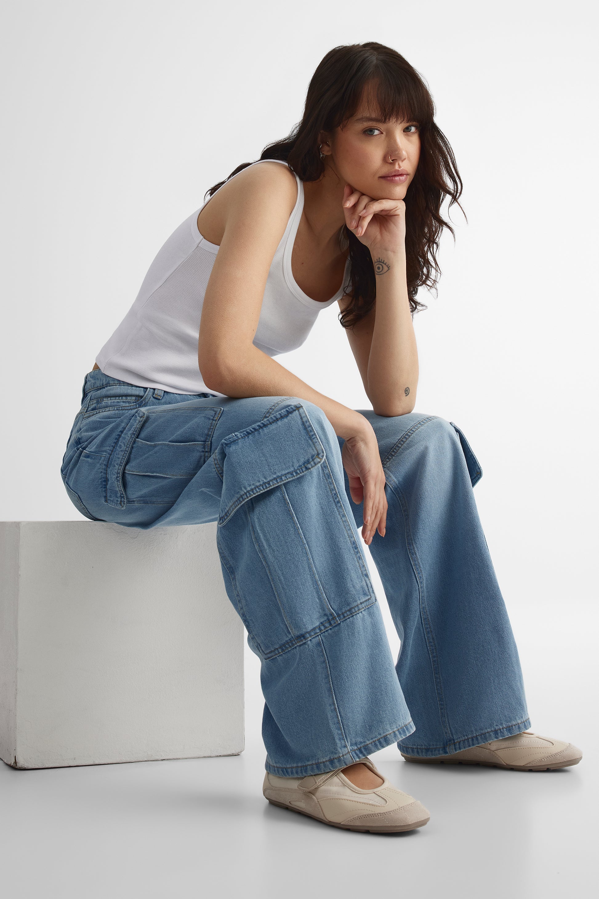 Jean denim - Ado fille && DENIM PALE
