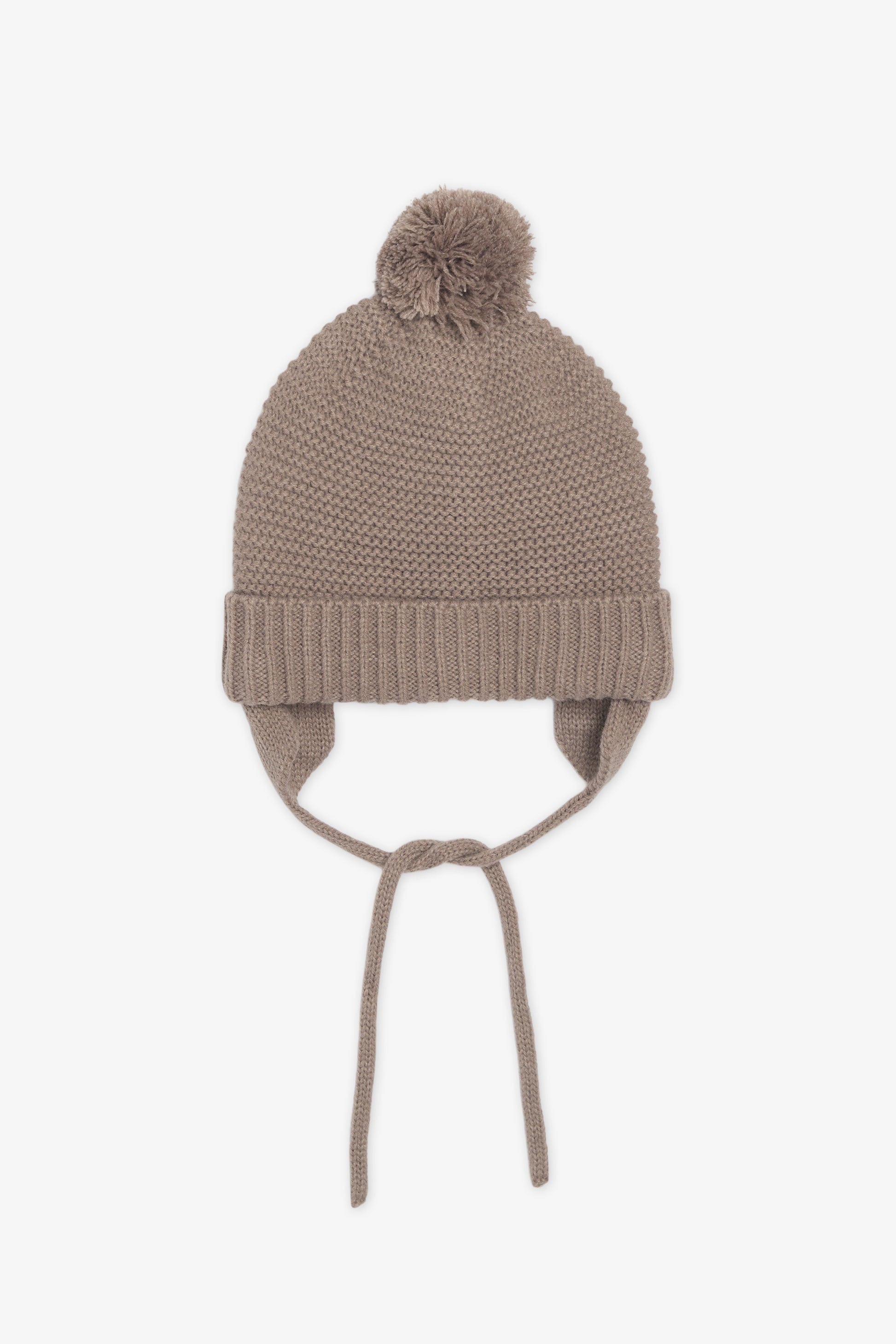 Tuque à cordon - Bébé garçon && TAUPE