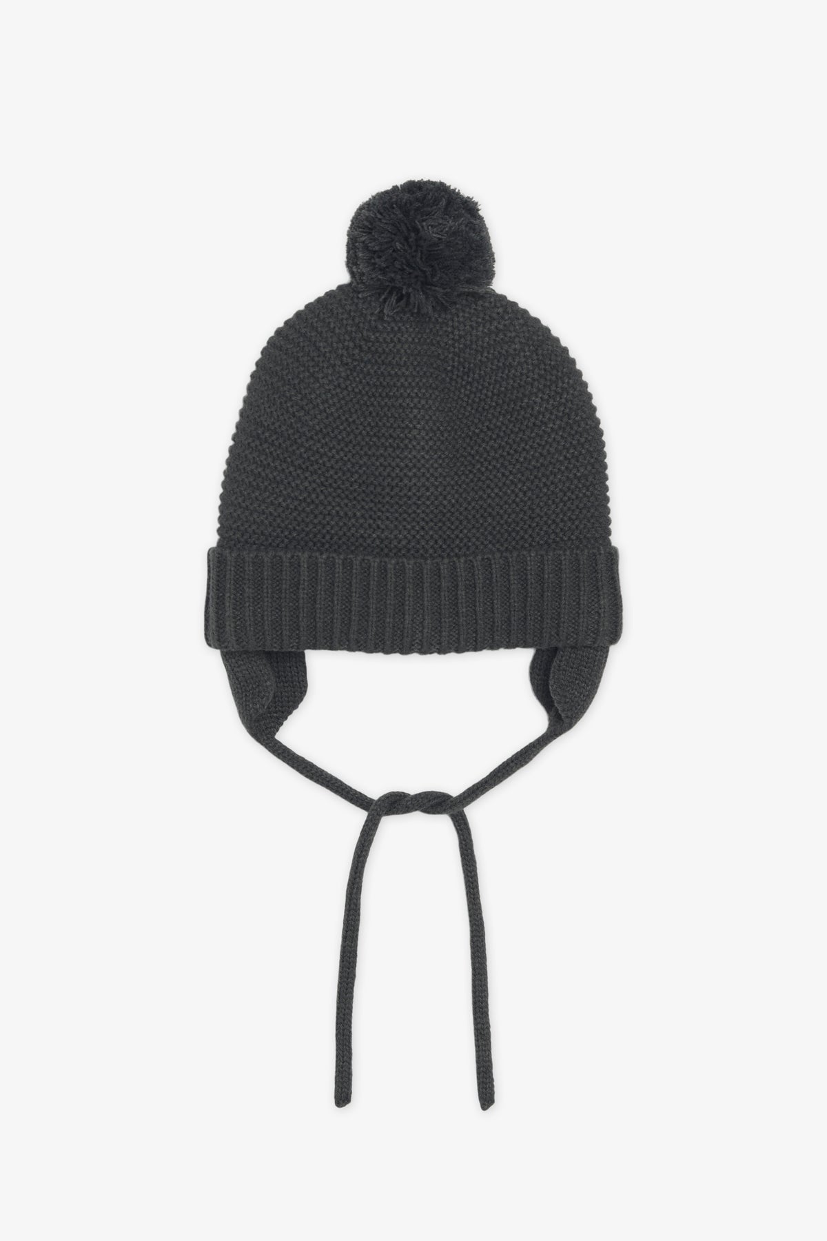 Tuque à cordon - Bébé garçon && CHARBON