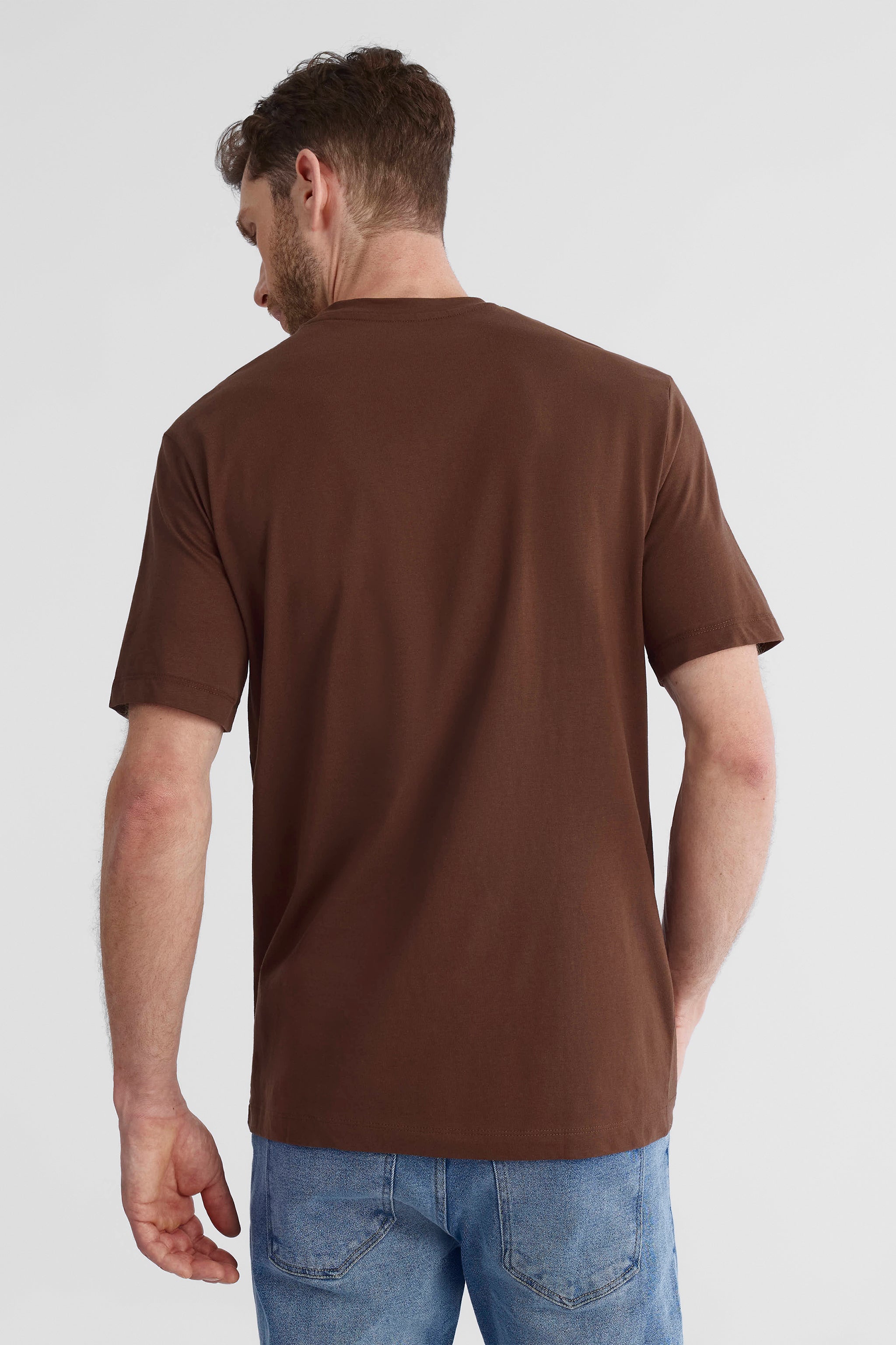 Chandail manches courtes 2/30$ - Homme && BRUN
