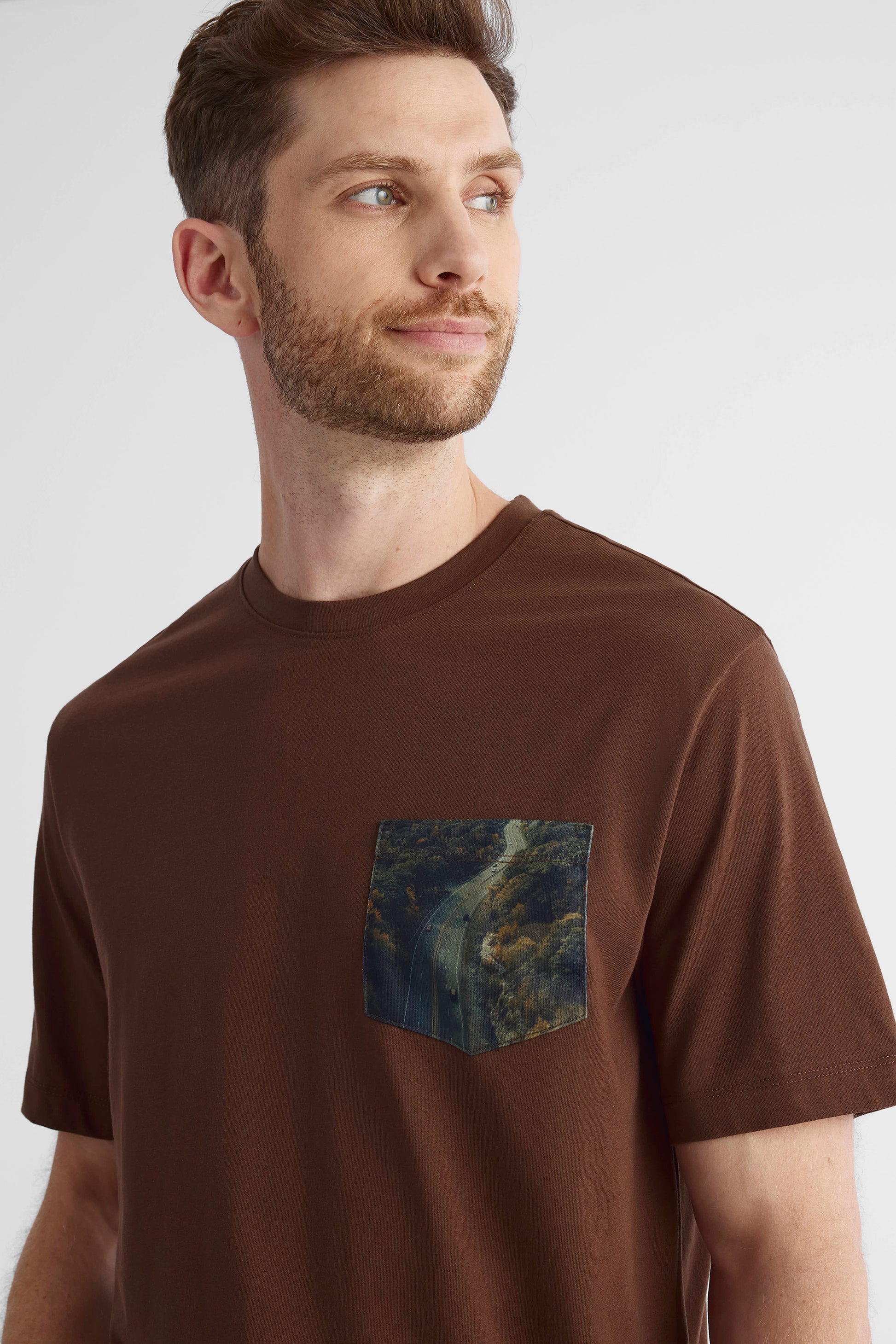 Chandail manches courtes 2/30$ - Homme && BRUN