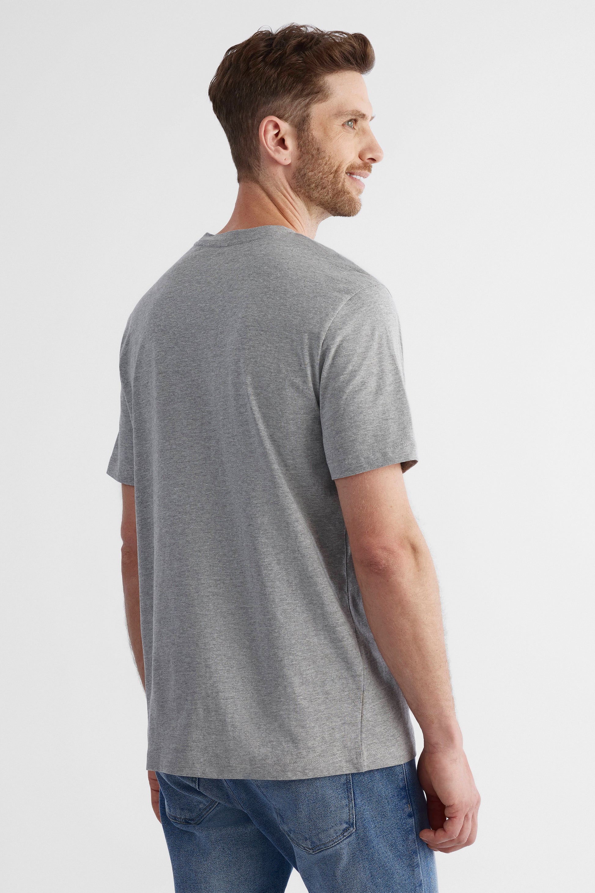 Chandail manches courtes 2/30$ - Homme && GRIS MIXTE
