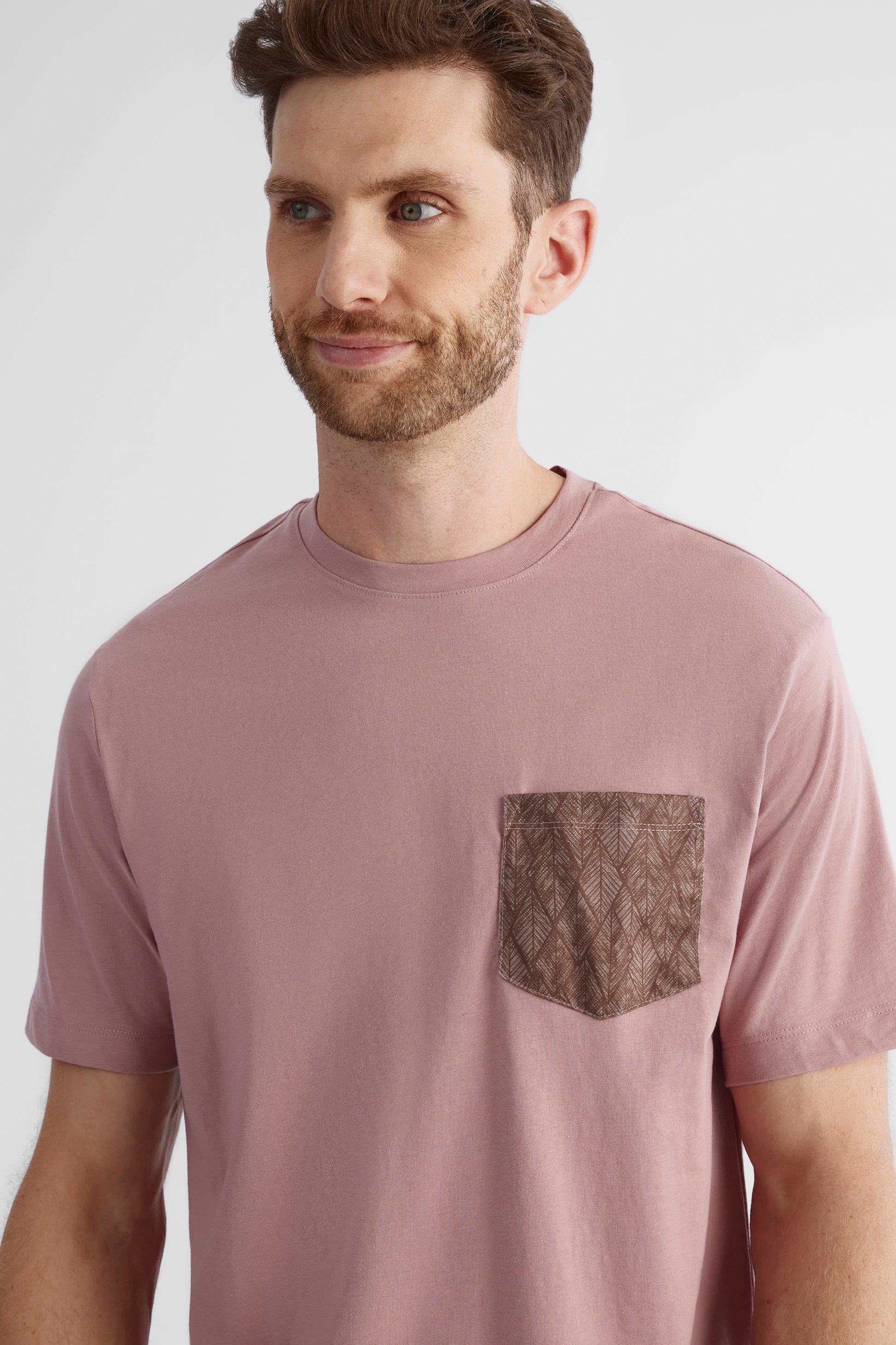 Chandail manches courtes 2/30$ - Homme && VIEUX ROSE