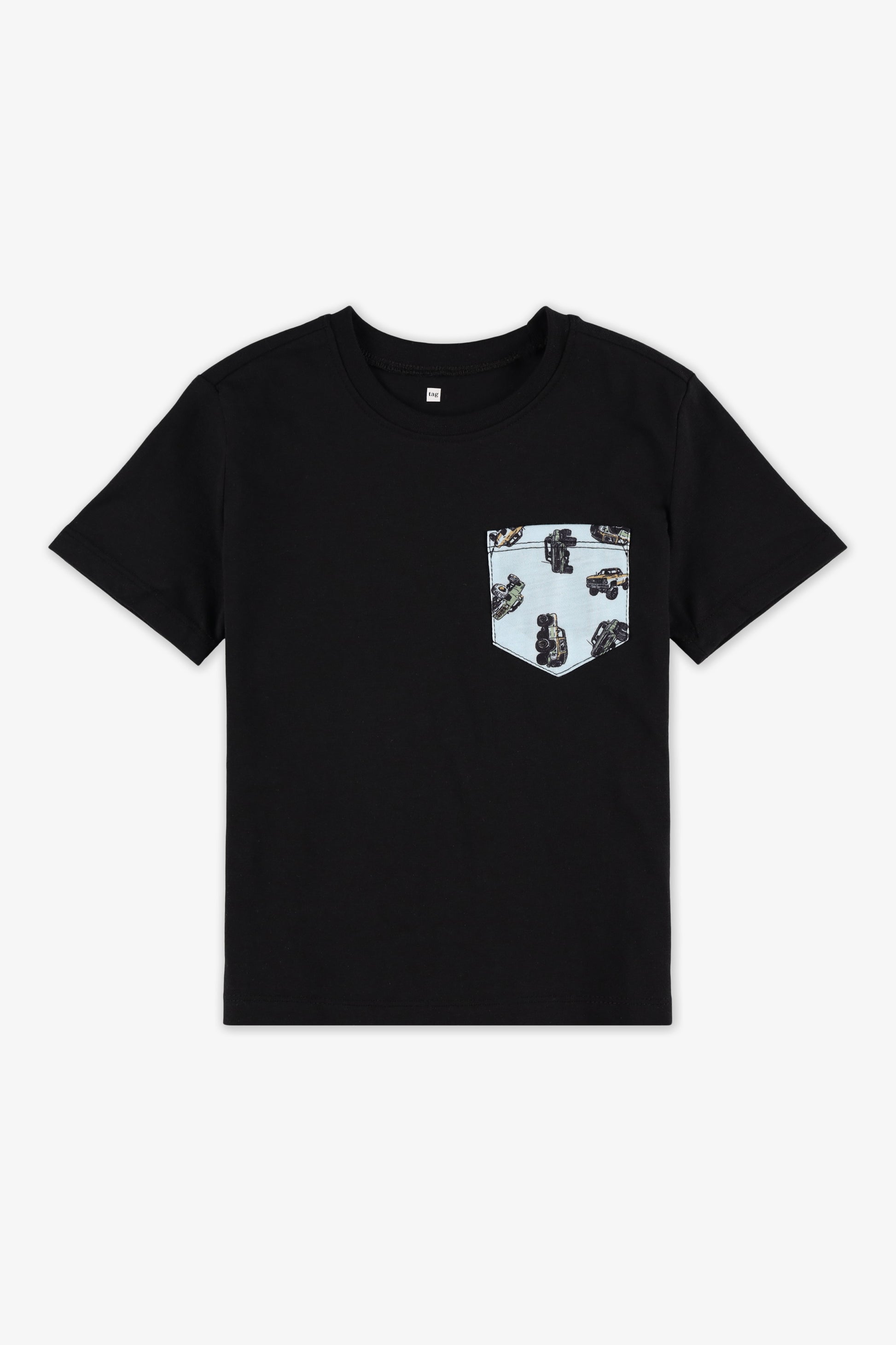 Chandail manches courtes 2/20$ - Enfant garçon && NOIR
