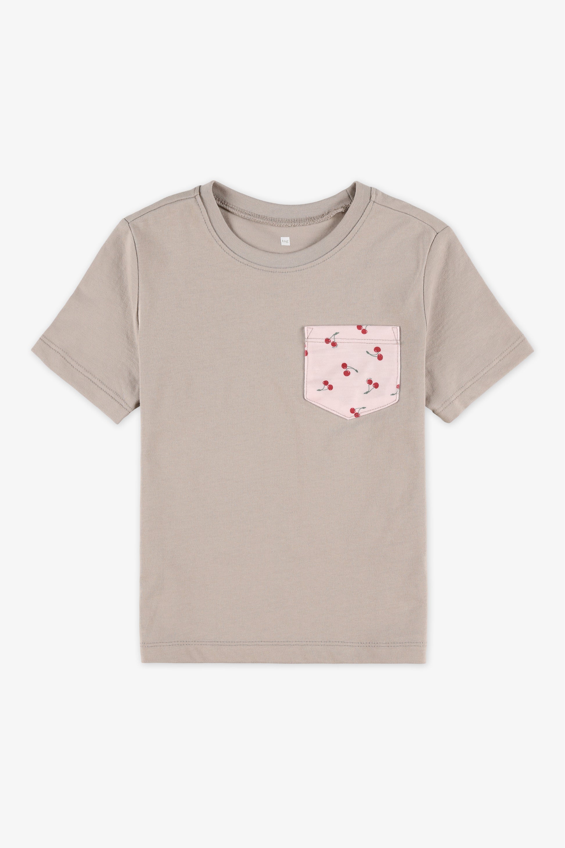 Chandail manches courtes - Enfant fille && TAUPE