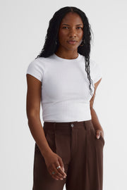 Chandail manches courtes - Ado fille && BLANC