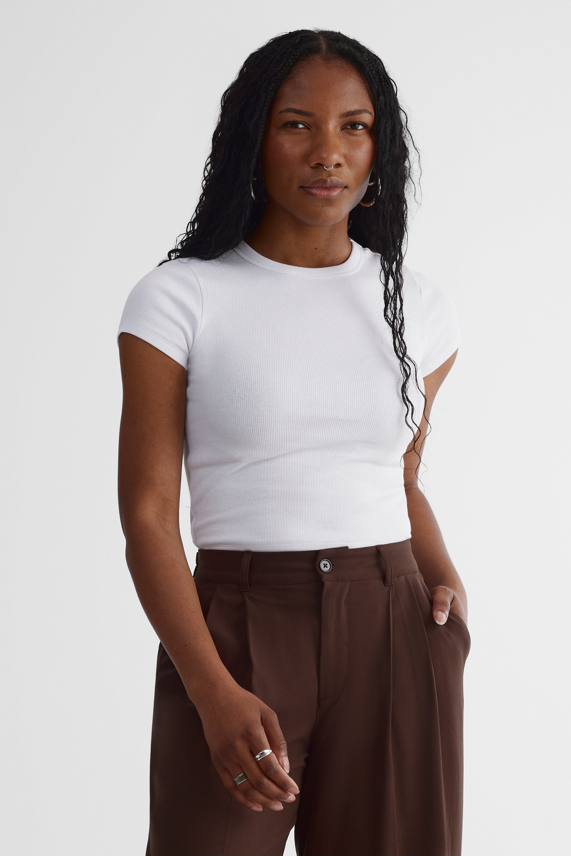 Chandail manches courtes - Ado fille && BLANC