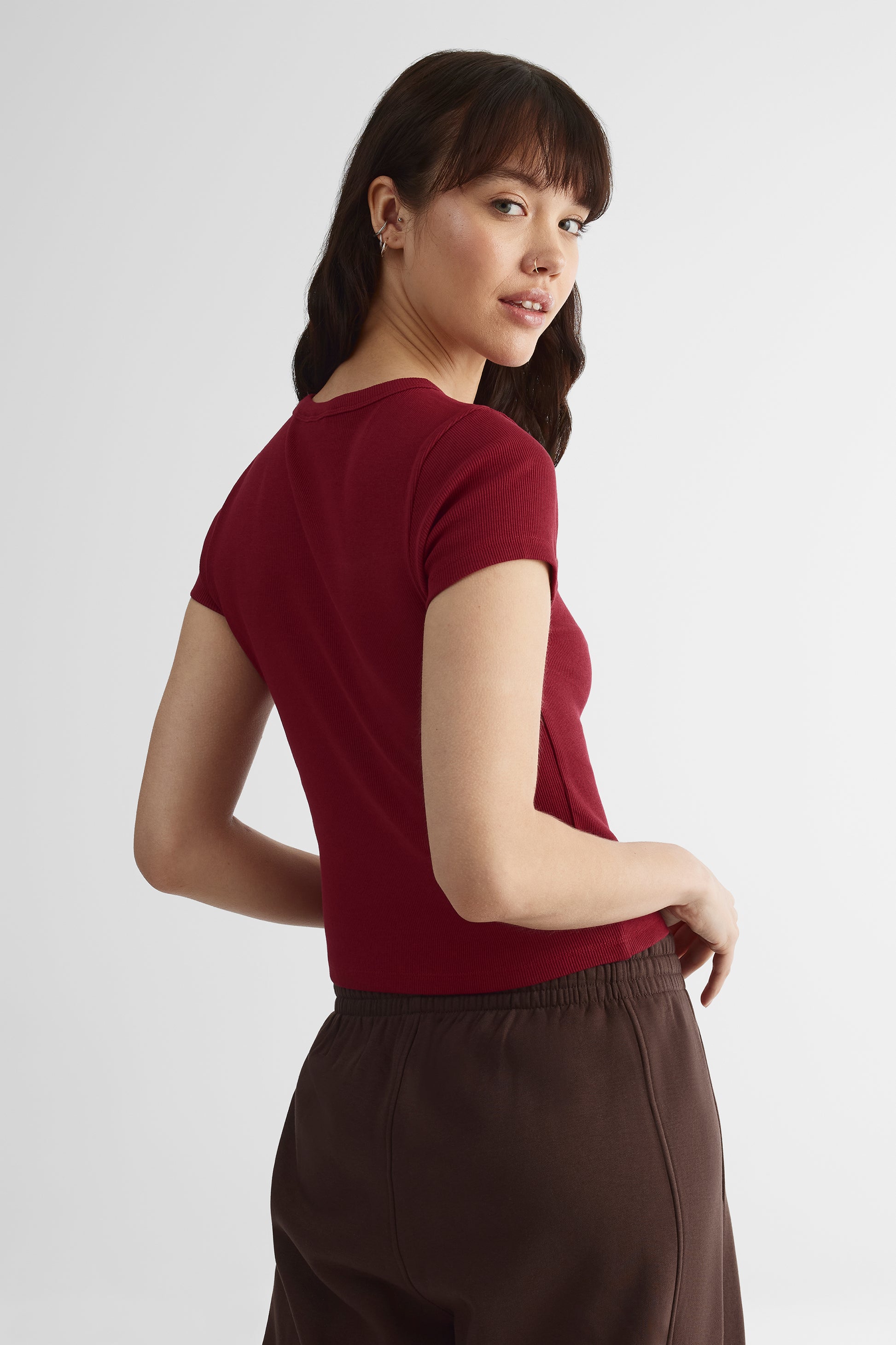 Chandail manches courtes - Ado fille && ROUGE
