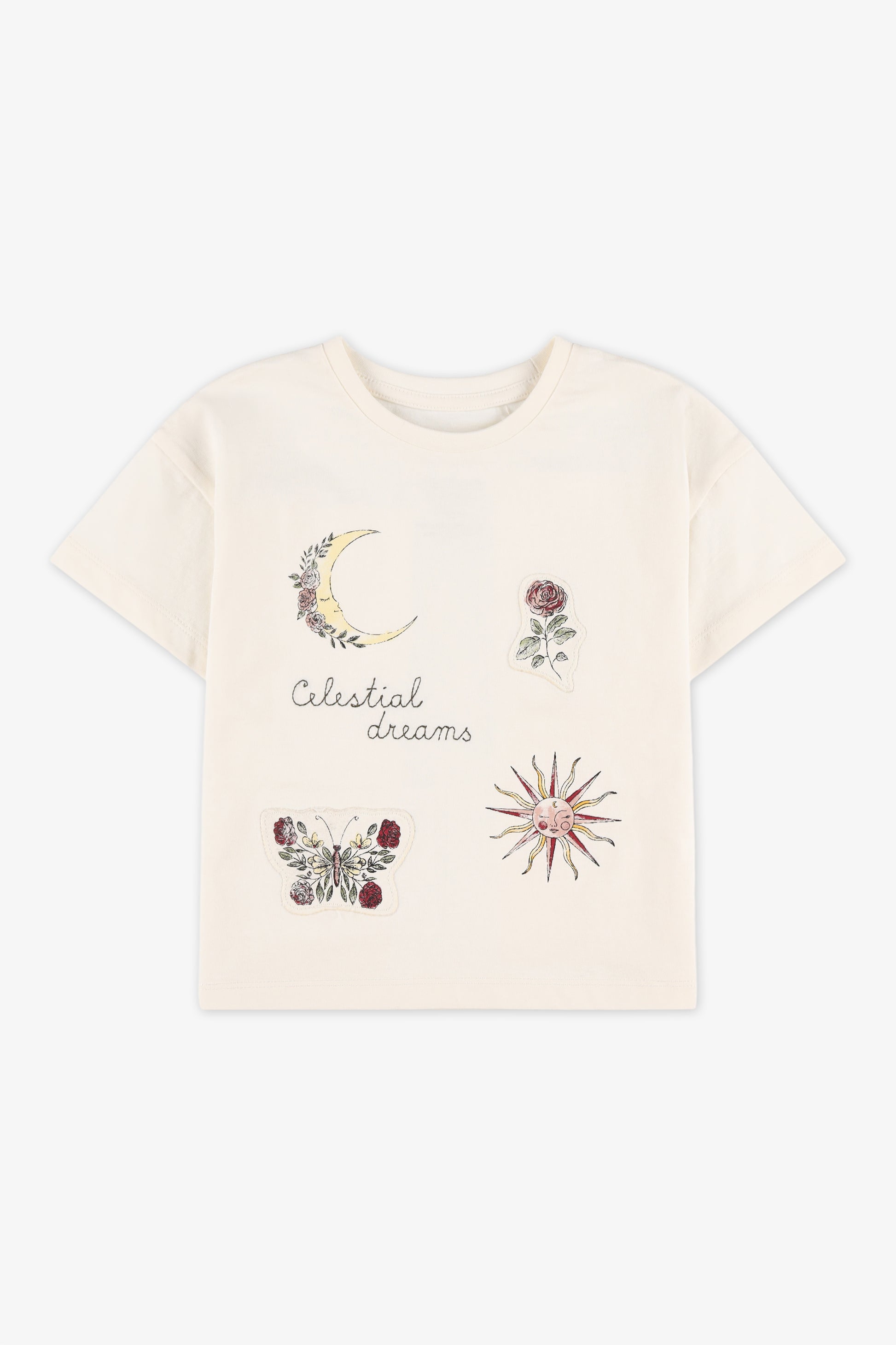 Chandail manches courtes - Enfant fille && BEIGE