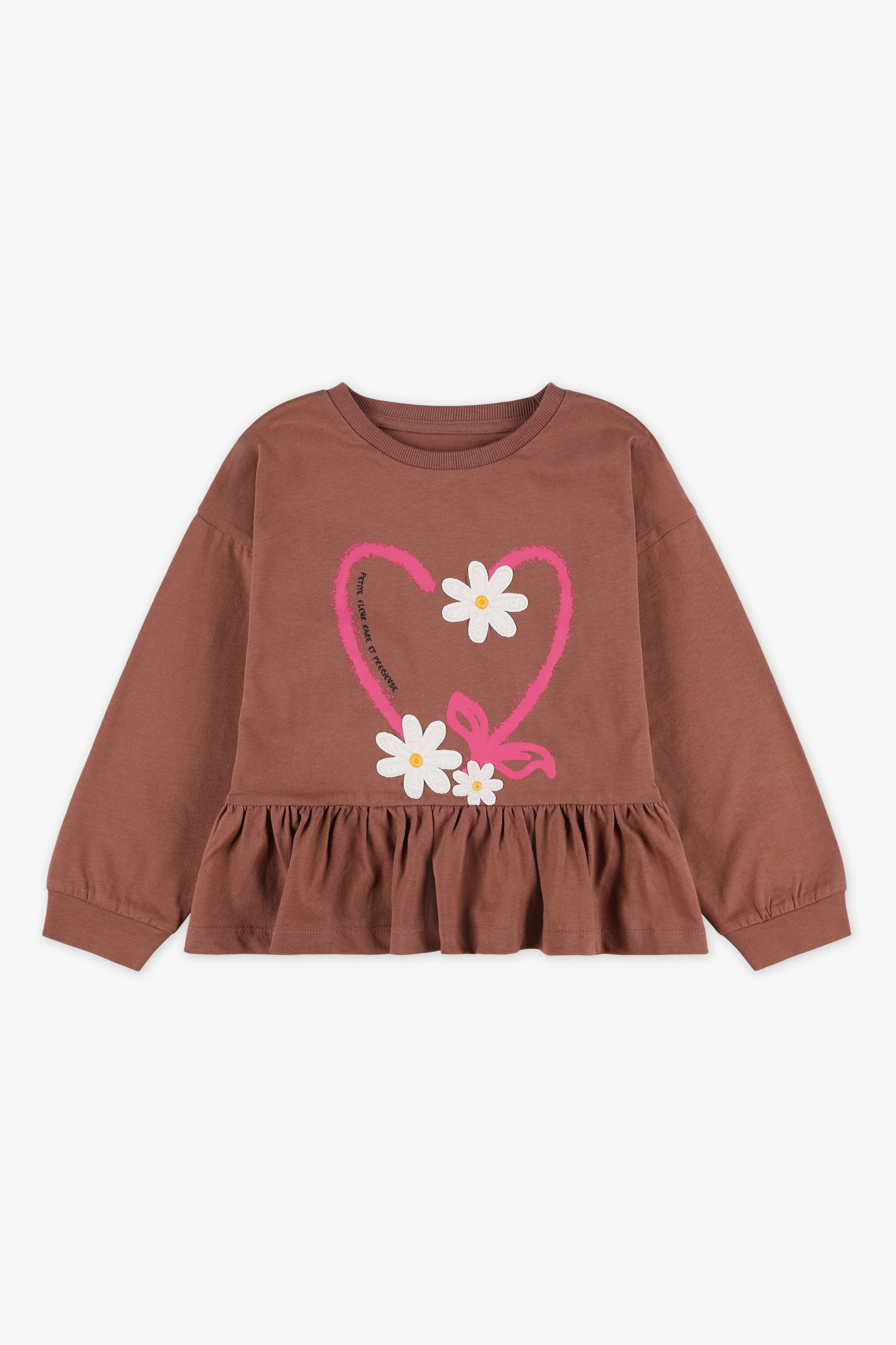 Chandail léger - Enfant fille && BRUN