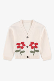 Veste en tricot - Enfant fille && ROSE PALE