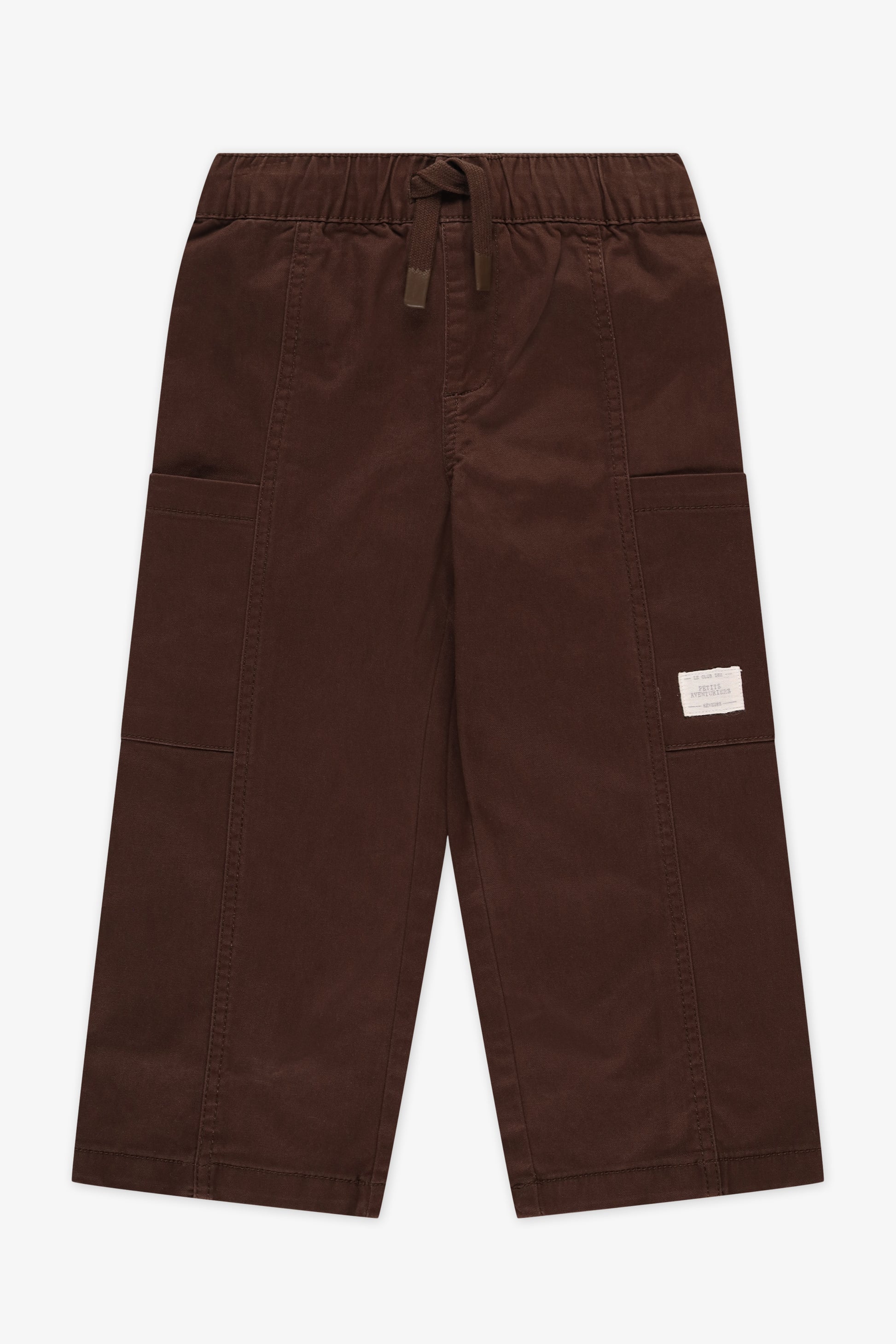 Pantalon twill - Enfant garçon && BRUN