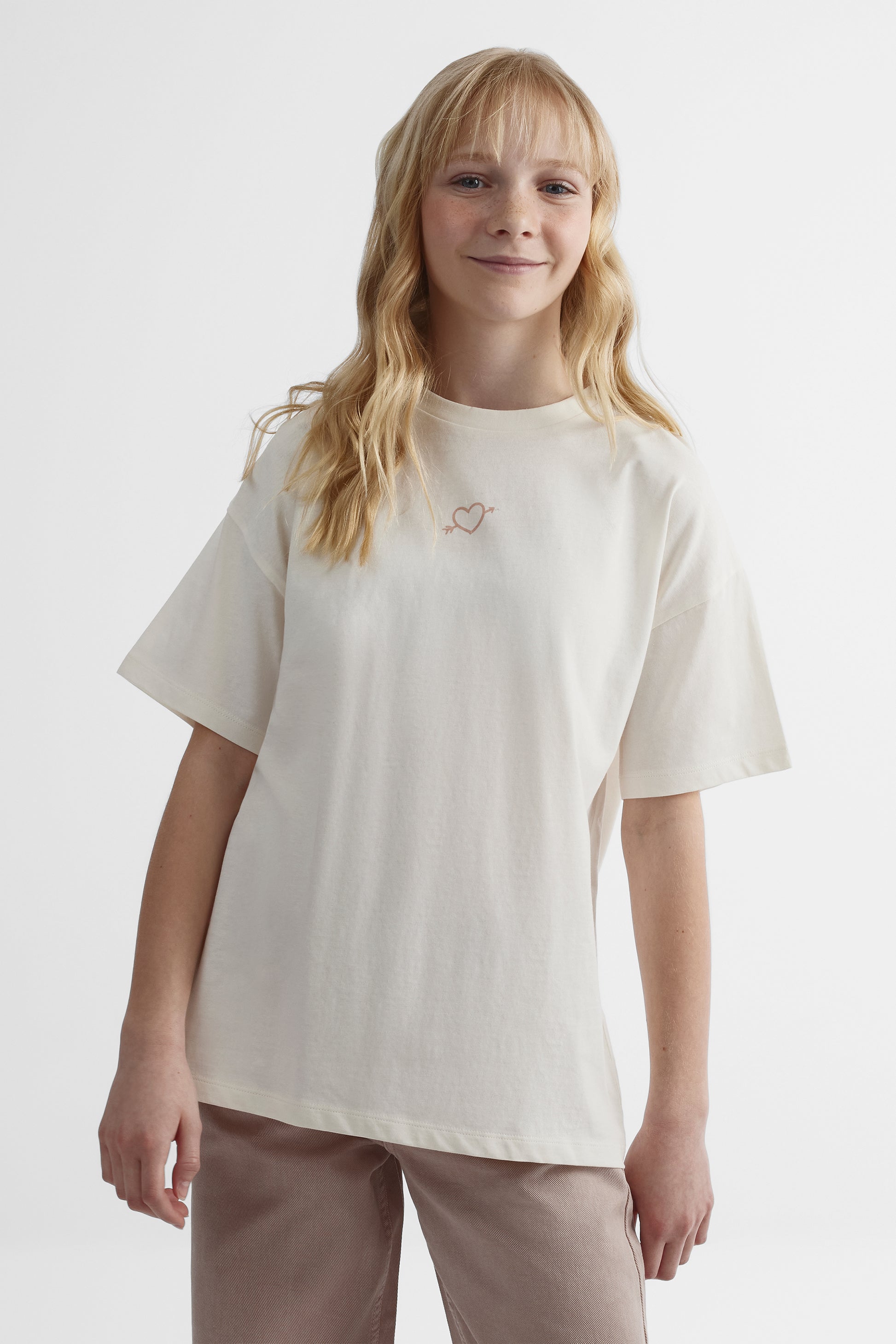 Chandail manches courtes - Ado fille && BEIGE