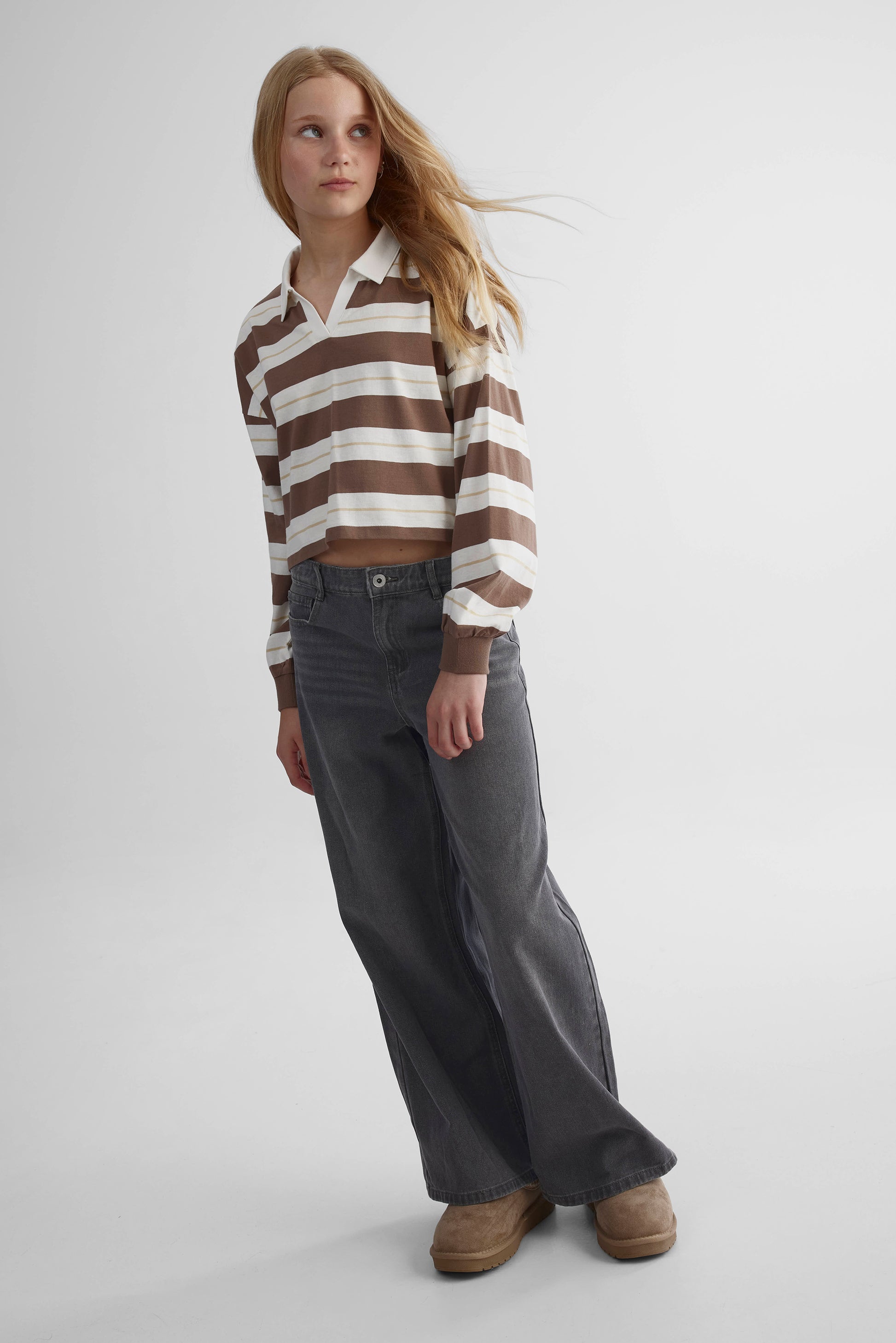 Chandail polo - Ado fille && BRUN/MULTI