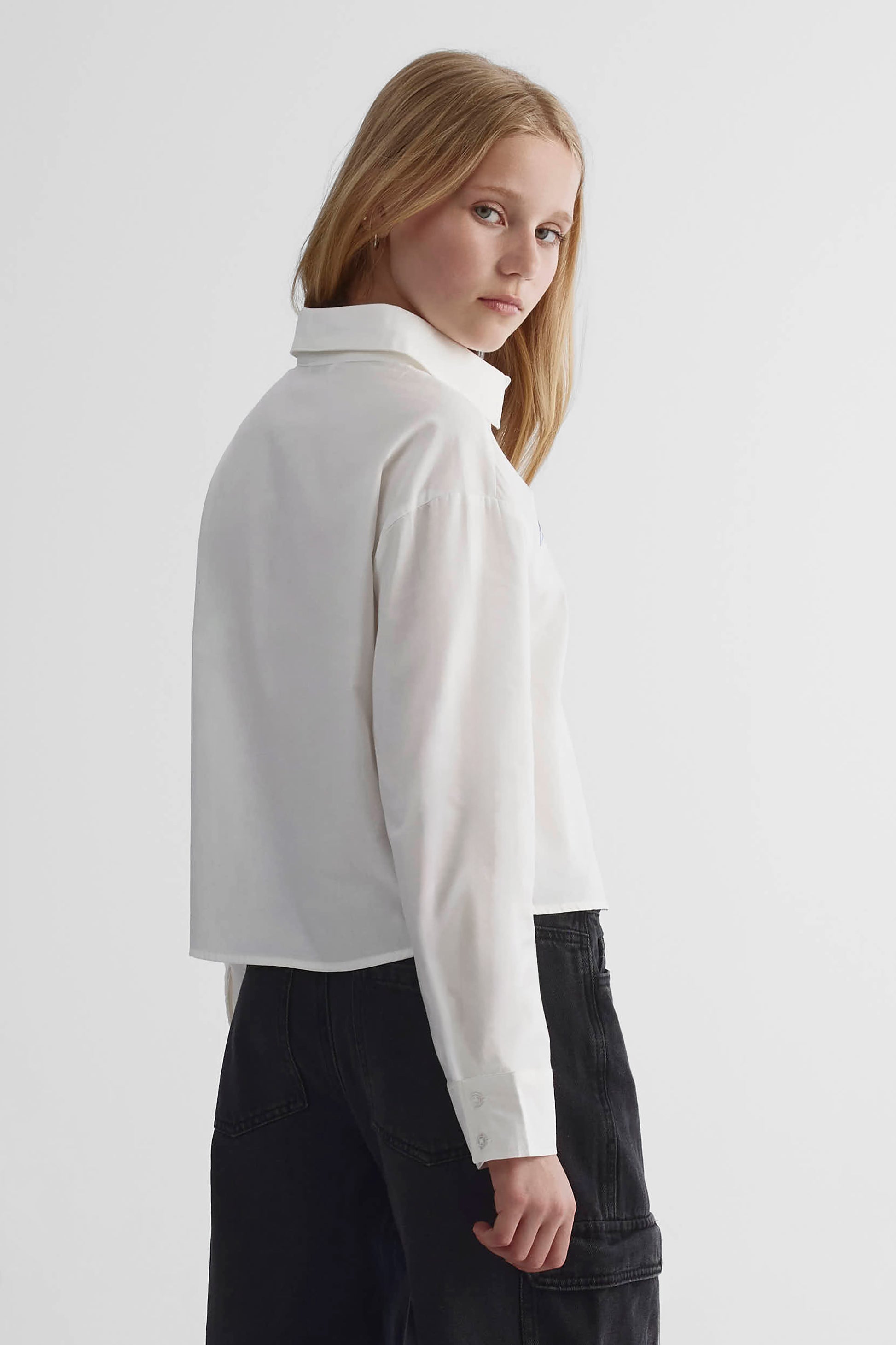 Chemisier manches longues - Ado fille && BLANC CASSÉ
