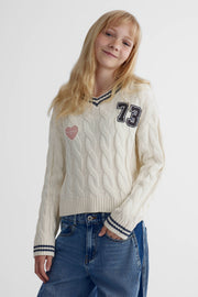 Chandail en tricot - Ado fille && BEIGE