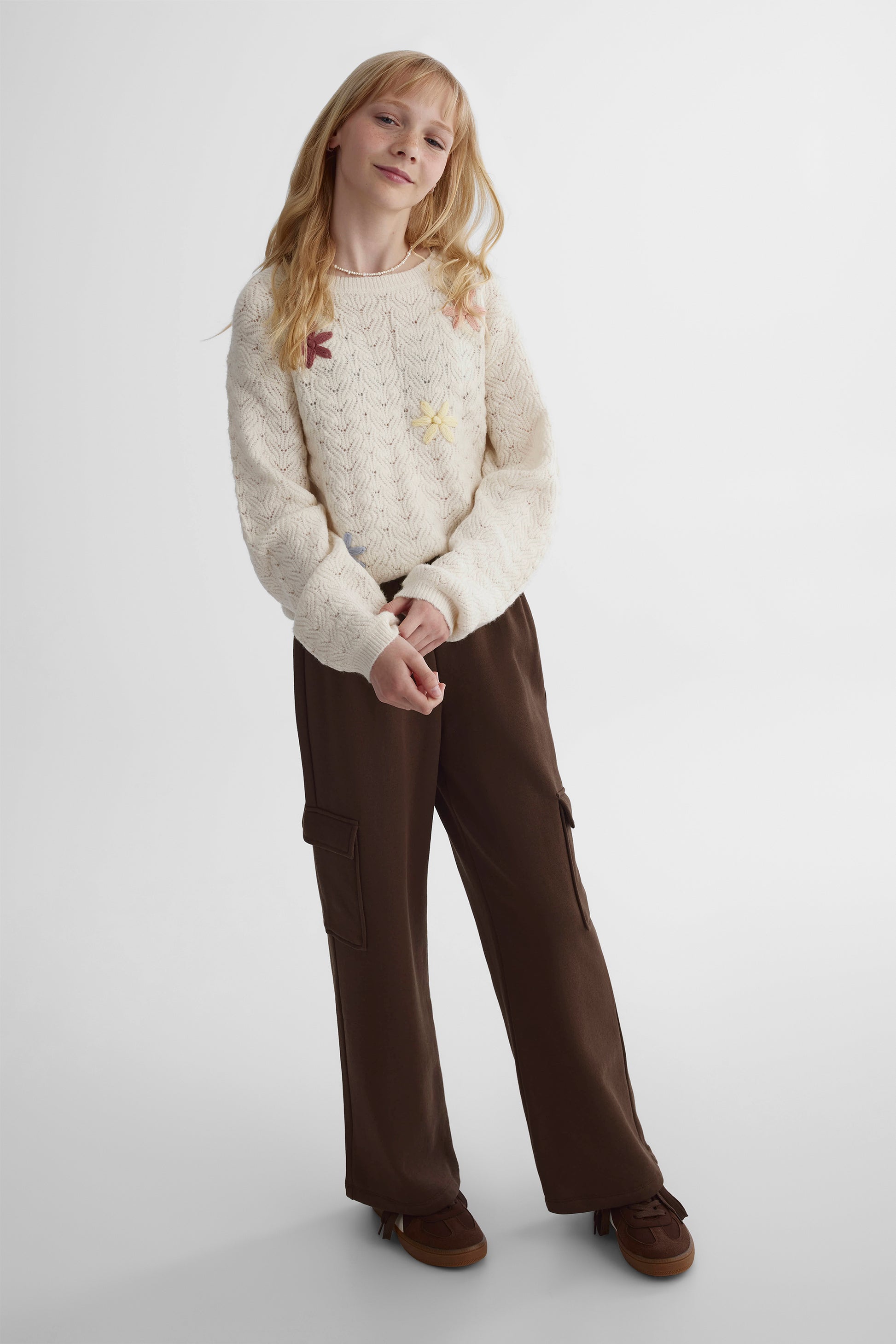 Chandail en tricot - Ado fille && BEIGE