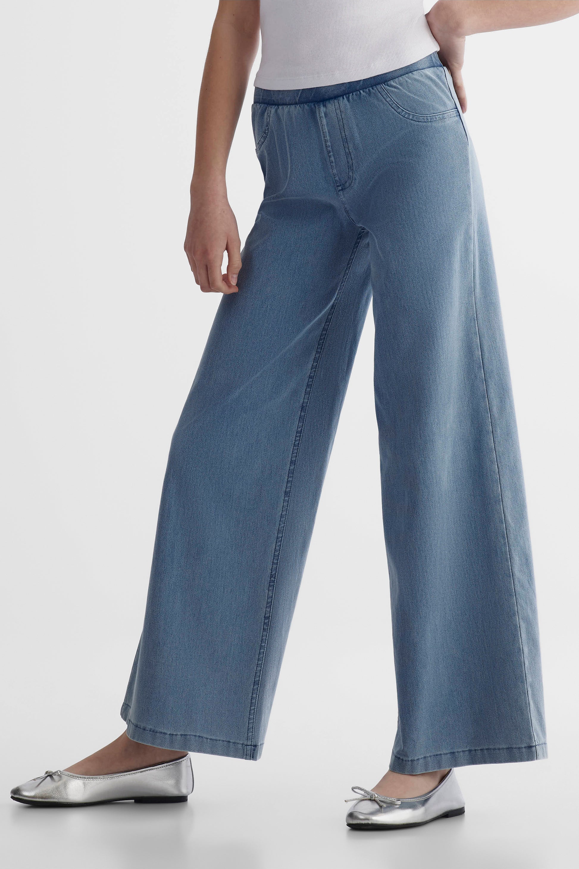 Pantalon twill - Ado fille && DENIM PALE