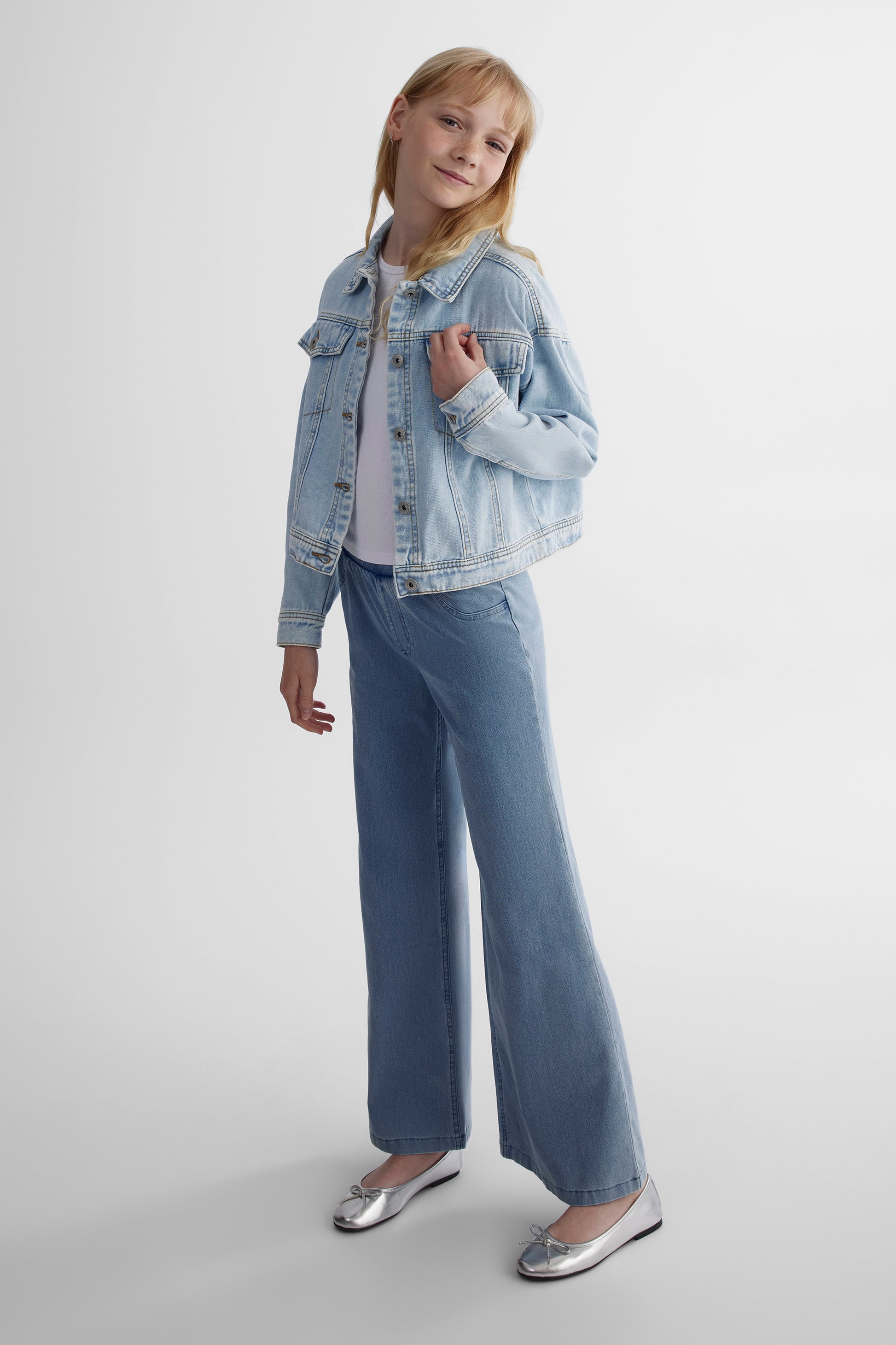 Pantalon twill - Ado fille && DENIM PALE