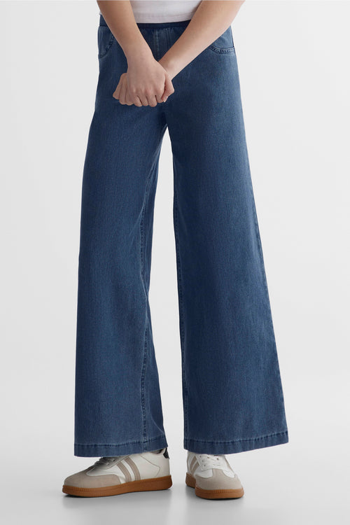 Pantalon twill - Ado fille && DENIM MOYEN