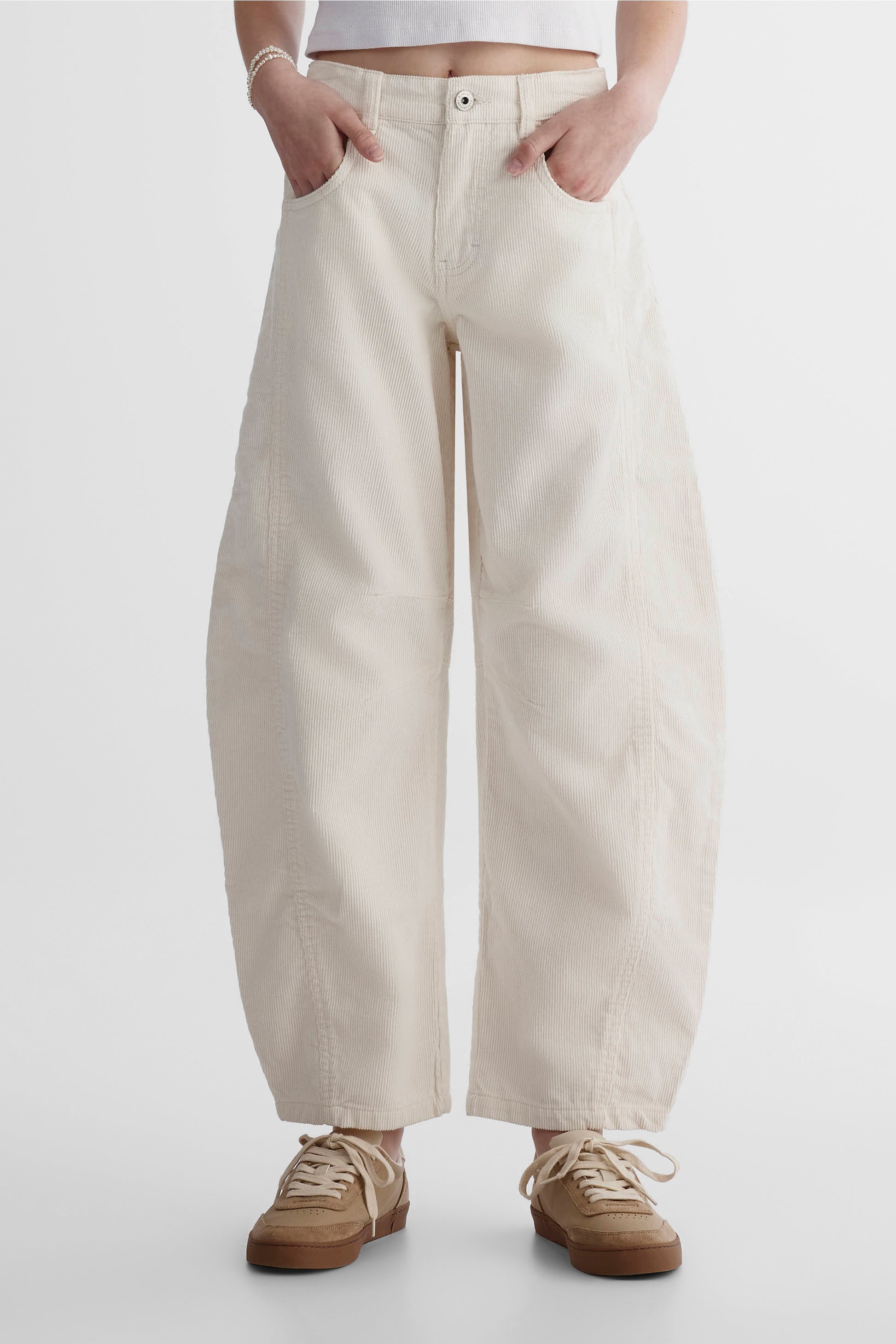 Pantalon velours côtelé velours côtelé - Ado fille && BEIGE
