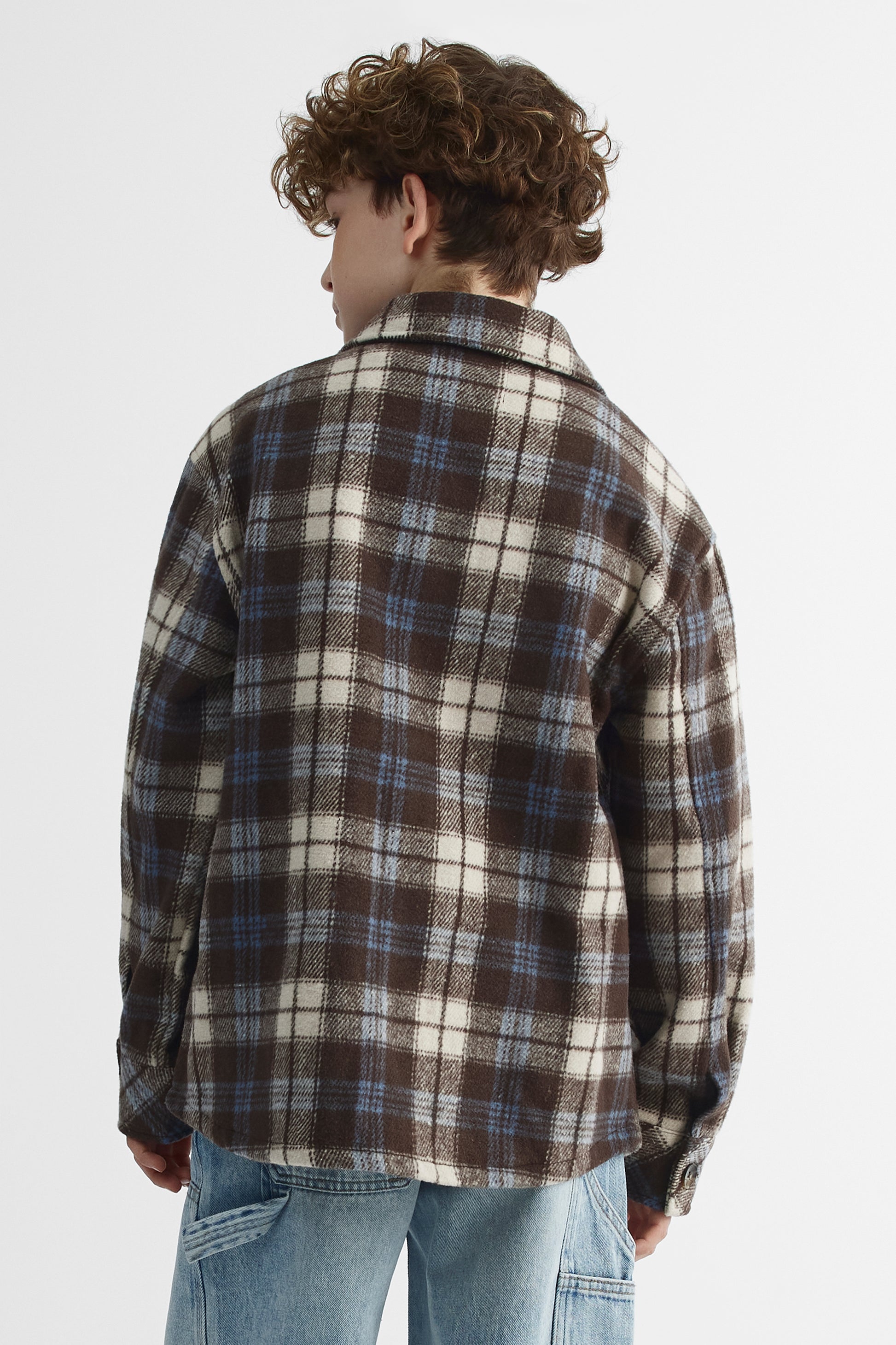 Chemise manches longues - Ado garçon && BRUN/MULTI