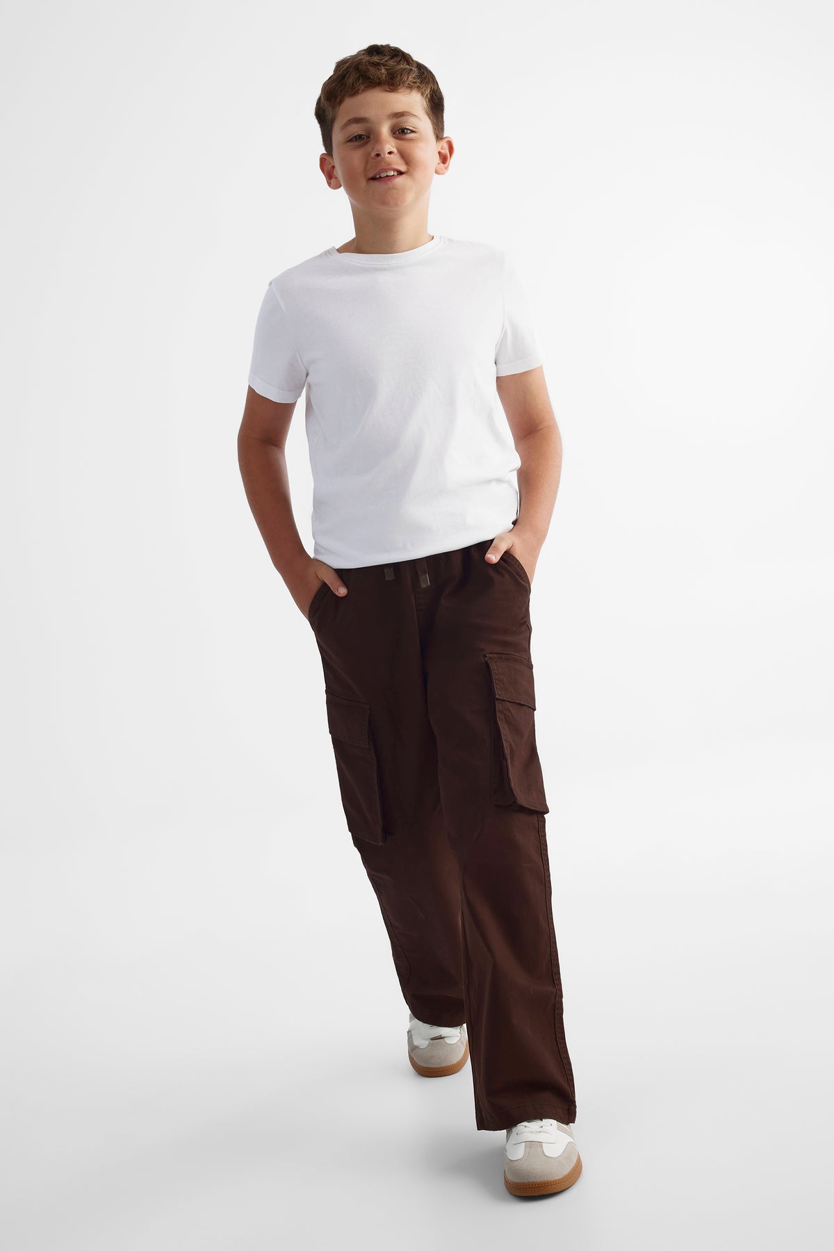 Pantalon twill - Ado garçon && BRUN