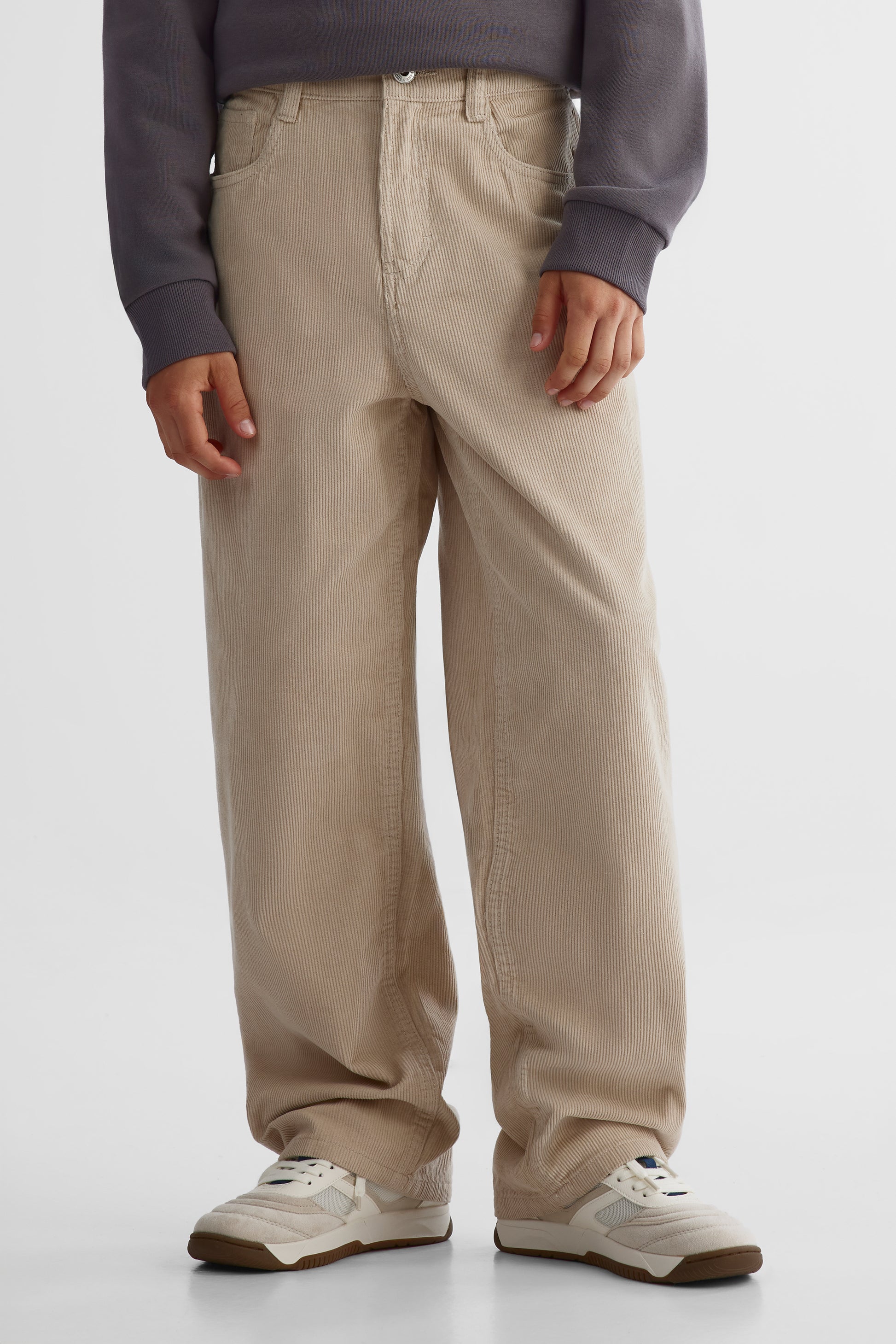 Pantalon velours côtelé velours côtelé - Ado garçon && BEIGE