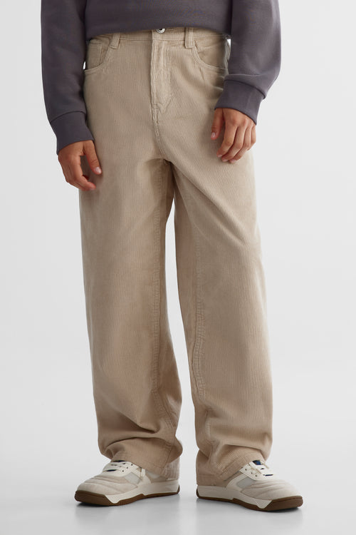 Pantalon velours côtelé velours côtelé - Ado garçon && BEIGE