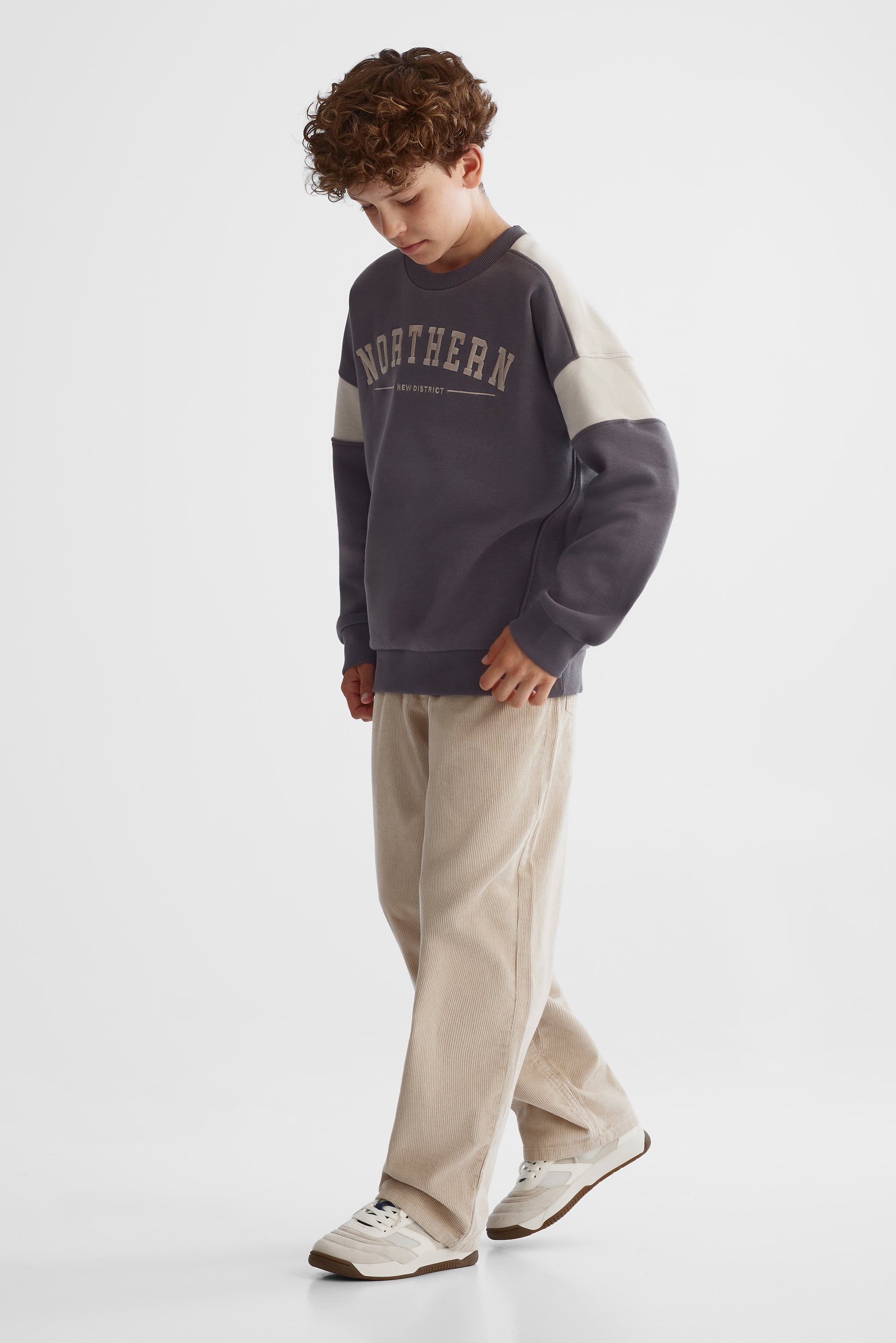 Pantalon velours côtelé velours côtelé - Ado garçon && BEIGE