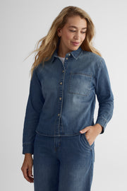 Chemisier denim en denim - Femme && DENIM