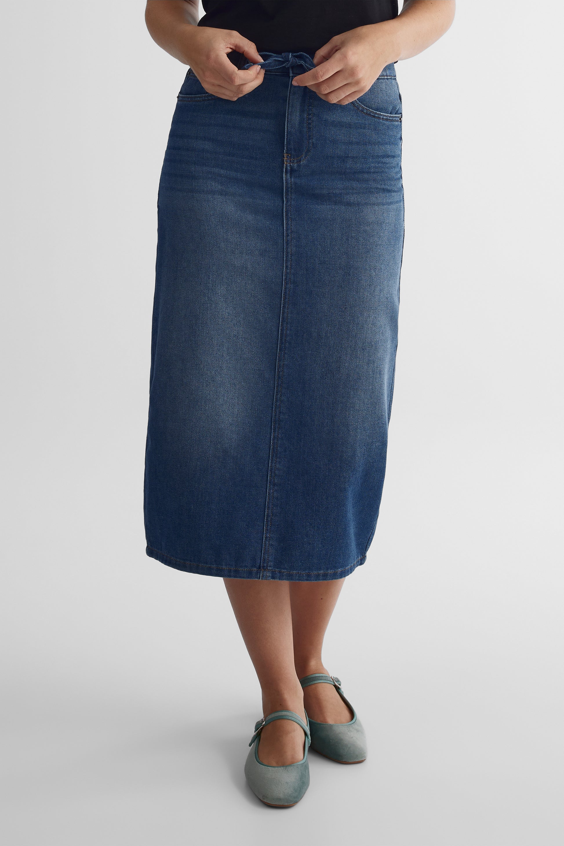 Jupe denim en denim - Femme && DENIM