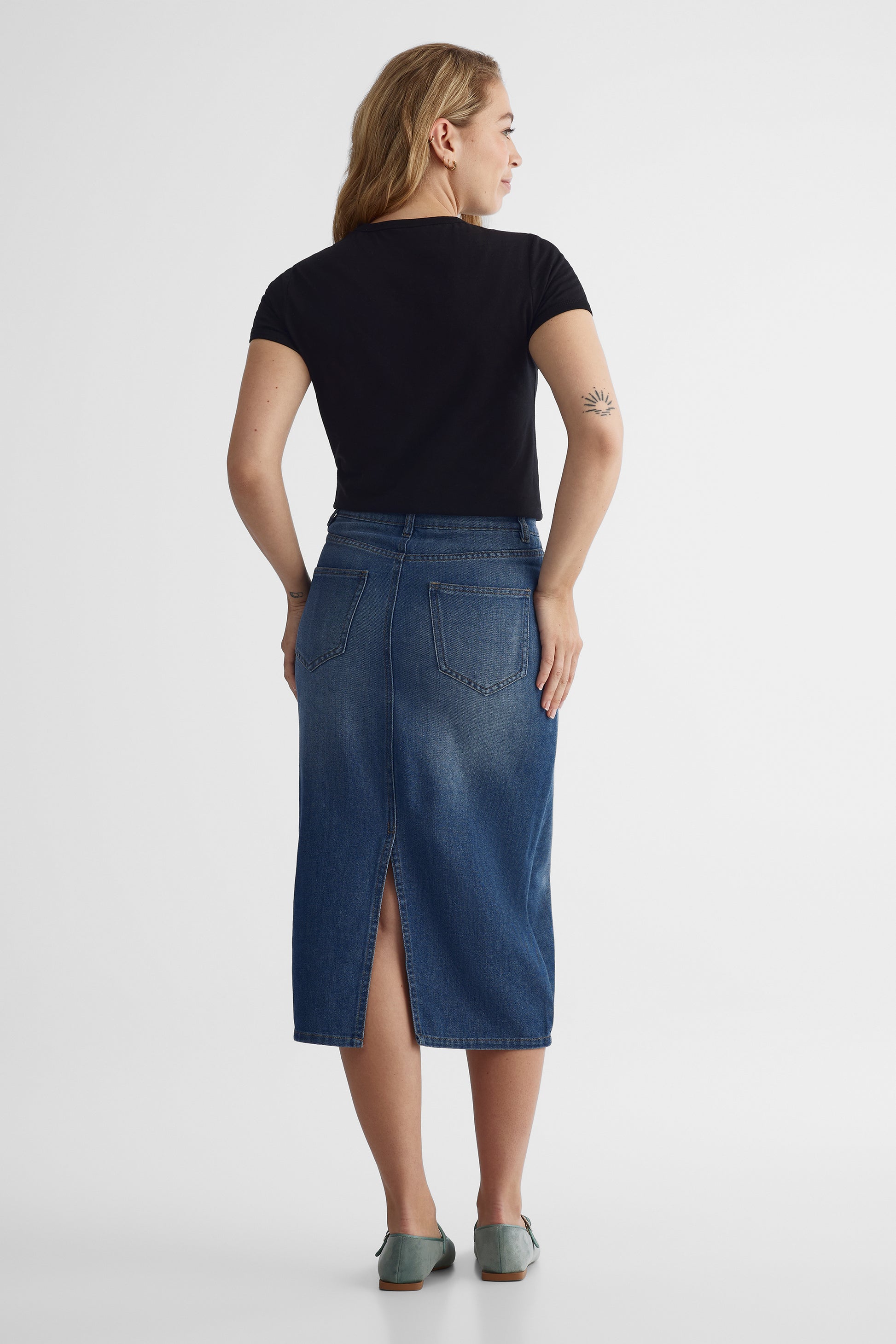 Jupe denim en denim - Femme && DENIM