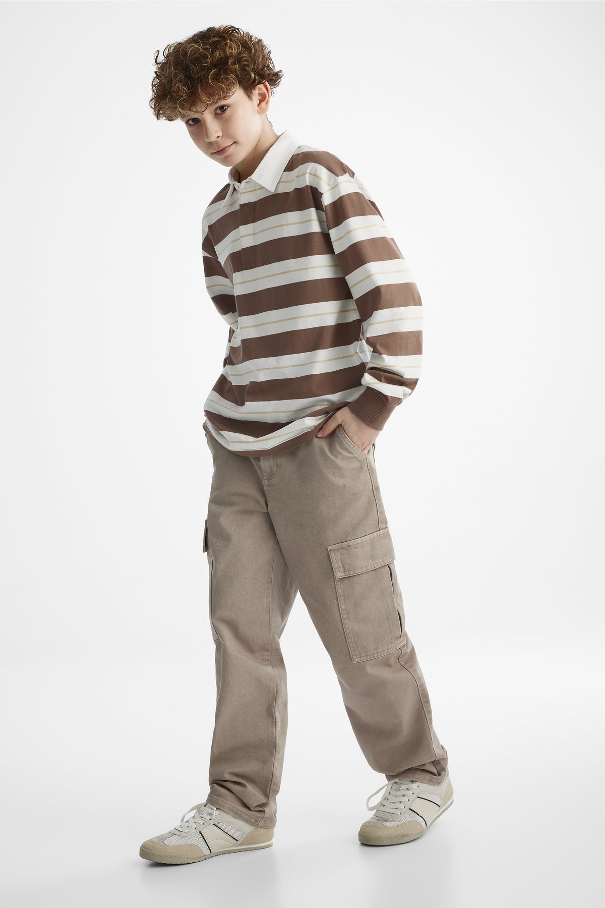 Jeans en denim bull léger - Ado garçon && TAUPE