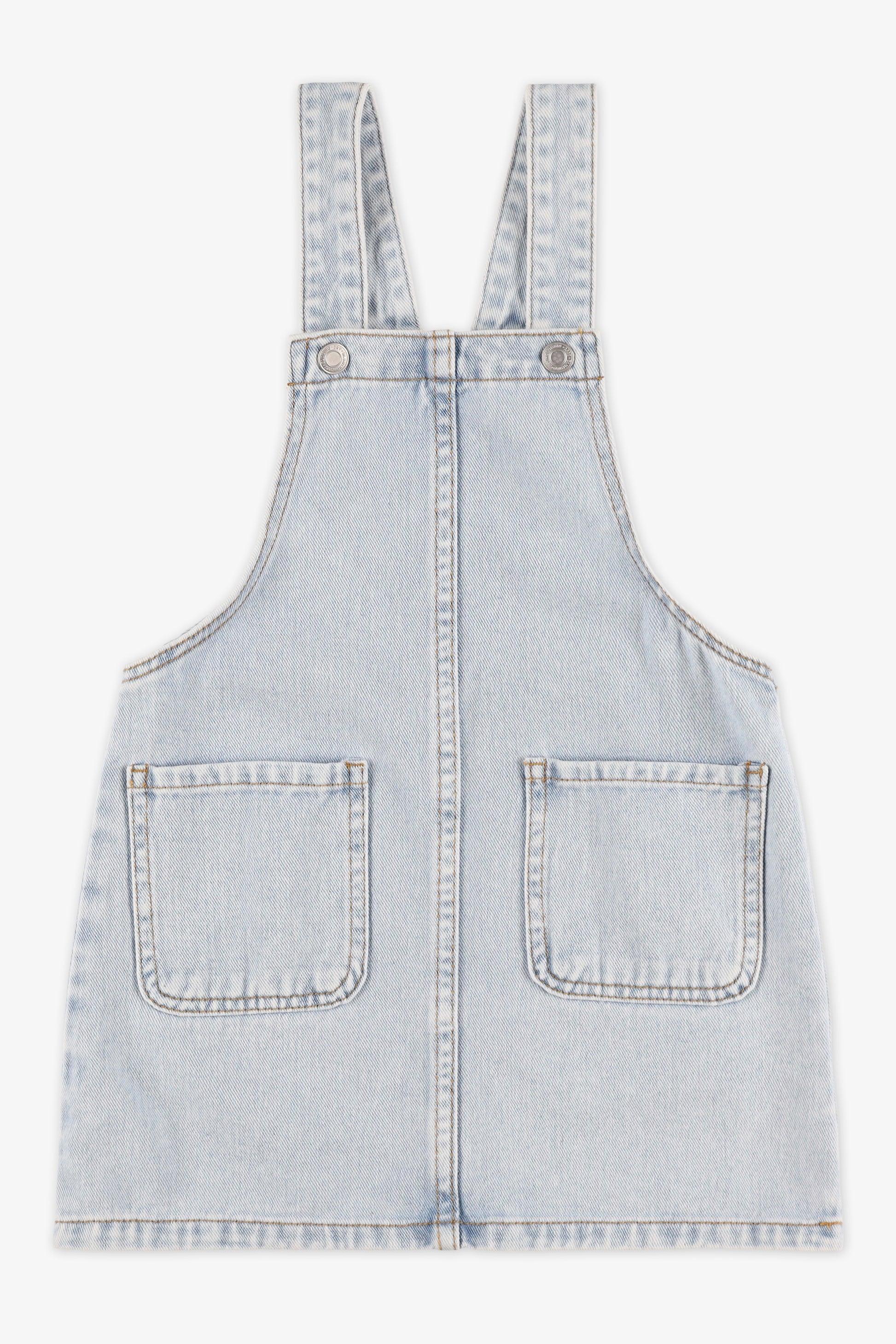 Robe salopette en denim - Enfant fille && DENIM PALE