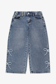 Jeans en denim ajusté - Enfant fille && DENIM MOYEN
