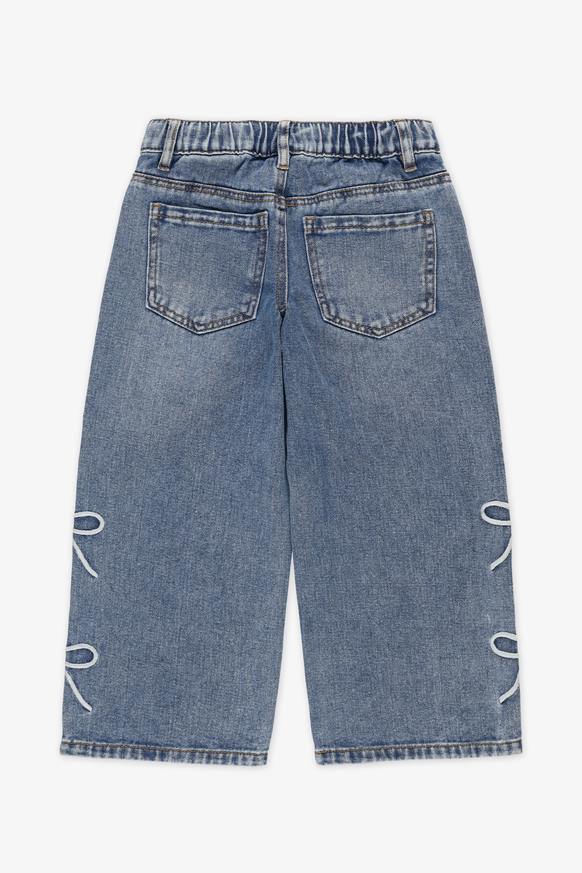 Jeans en denim ajusté - Enfant fille && DENIM MOYEN