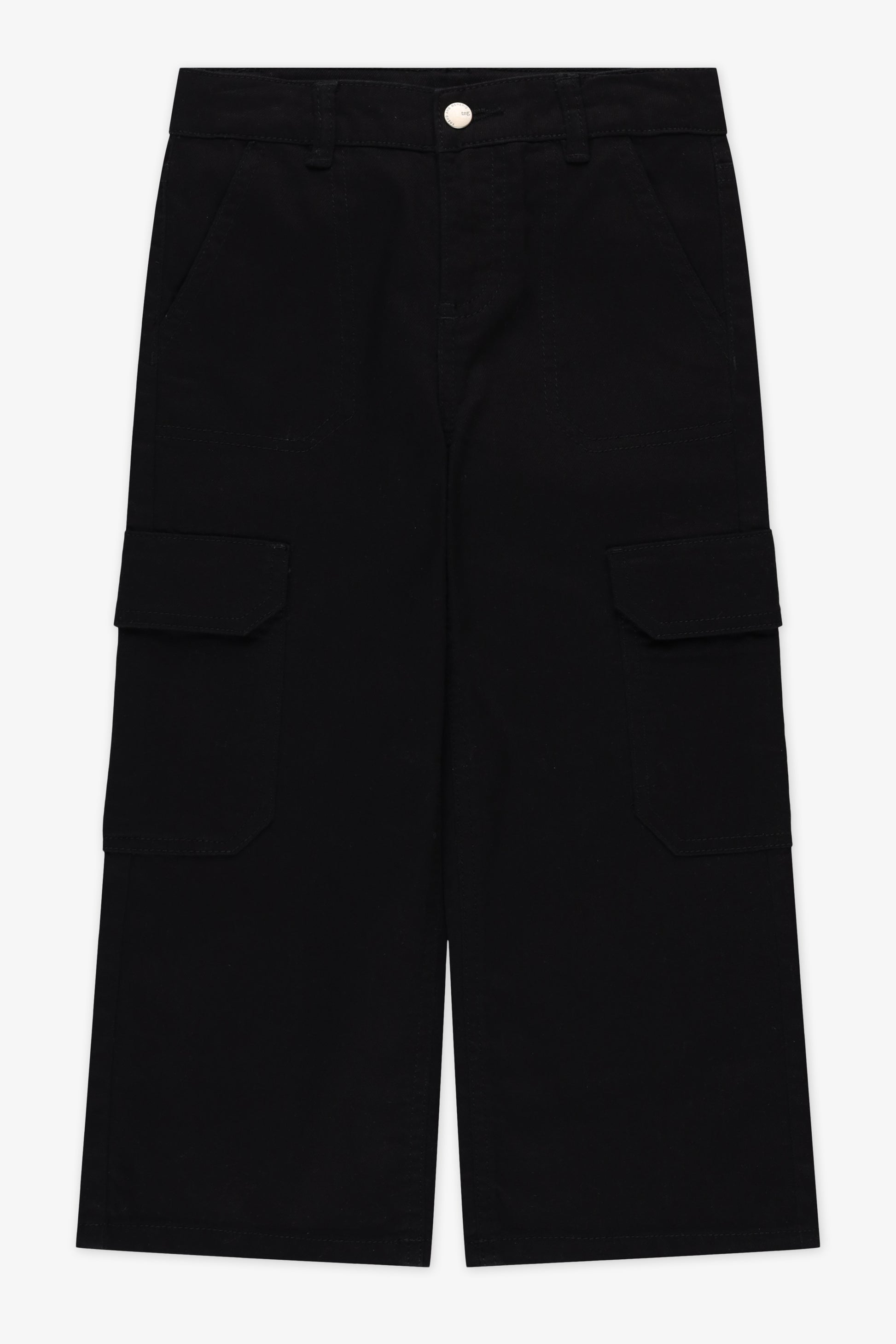 Jeans coupe droite bull denim - Enfant fille && NOIR