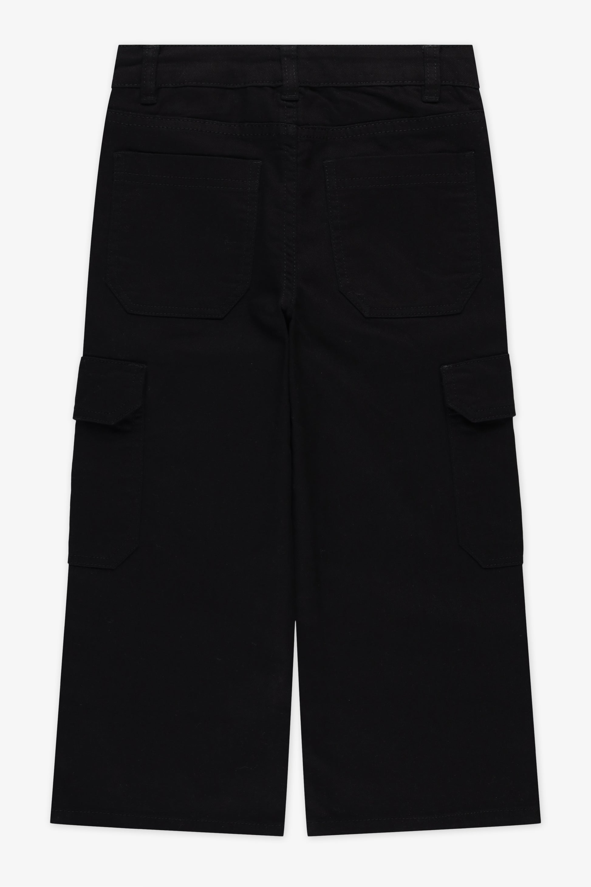 Jeans coupe droite bull denim - Enfant fille && NOIR
