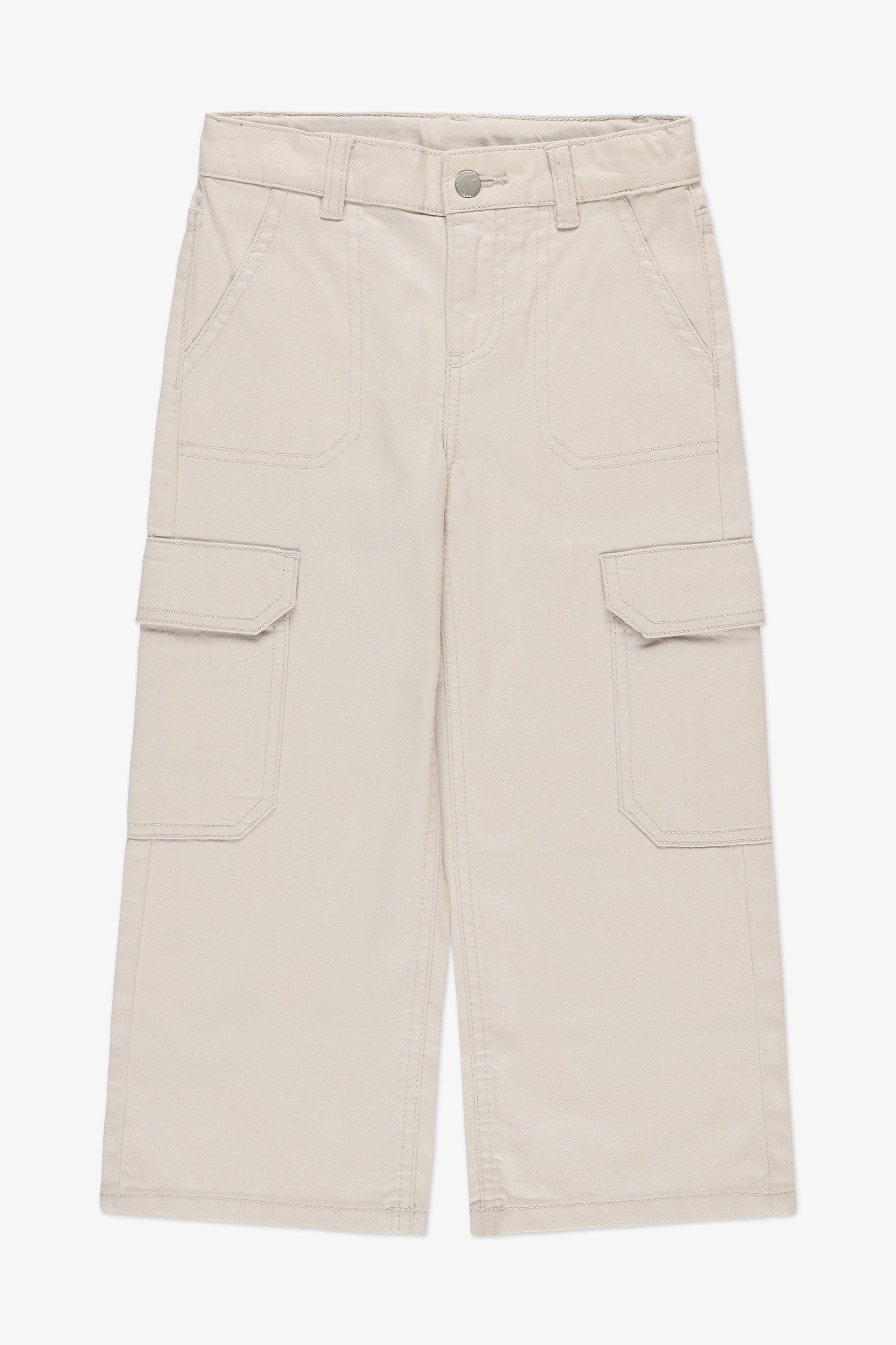 Jeans coupe droite bull denim - Enfant fille && BEIGE