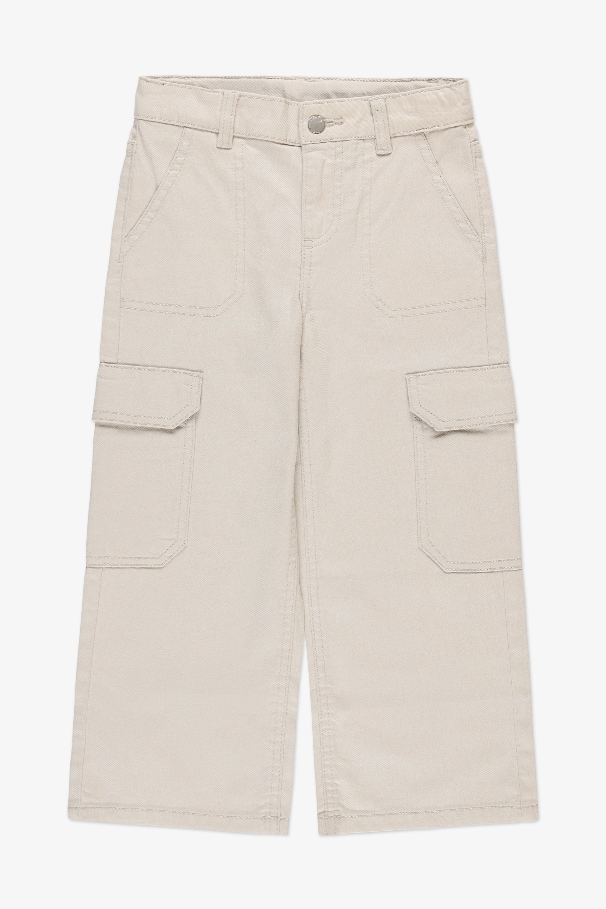 Jeans coupe droite bull denim - Enfant fille && BEIGE