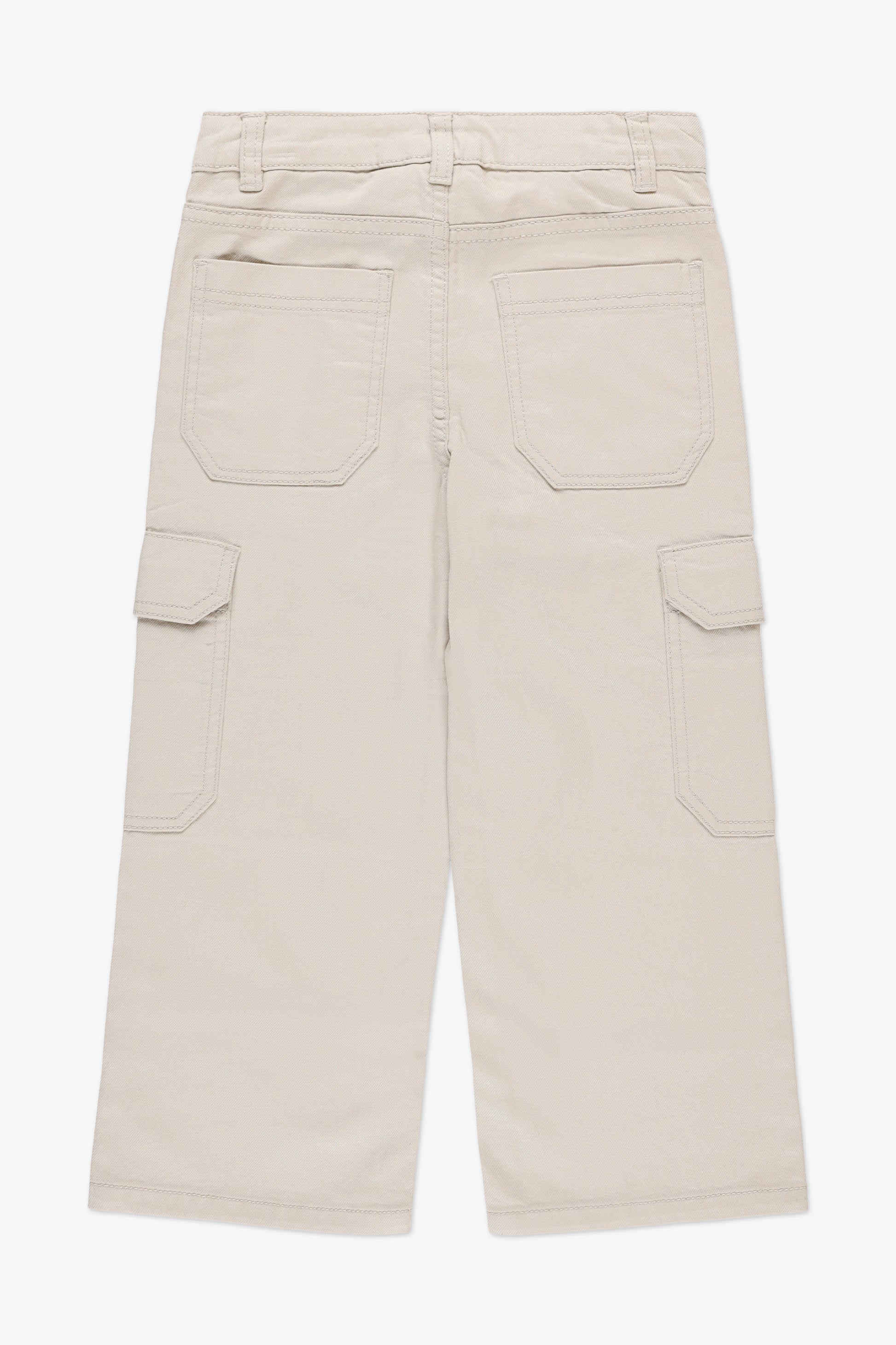 Jeans coupe droite bull denim - Enfant fille && BEIGE