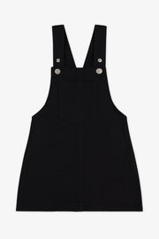 Robe salopette en denim - Enfant fille && NOIR
