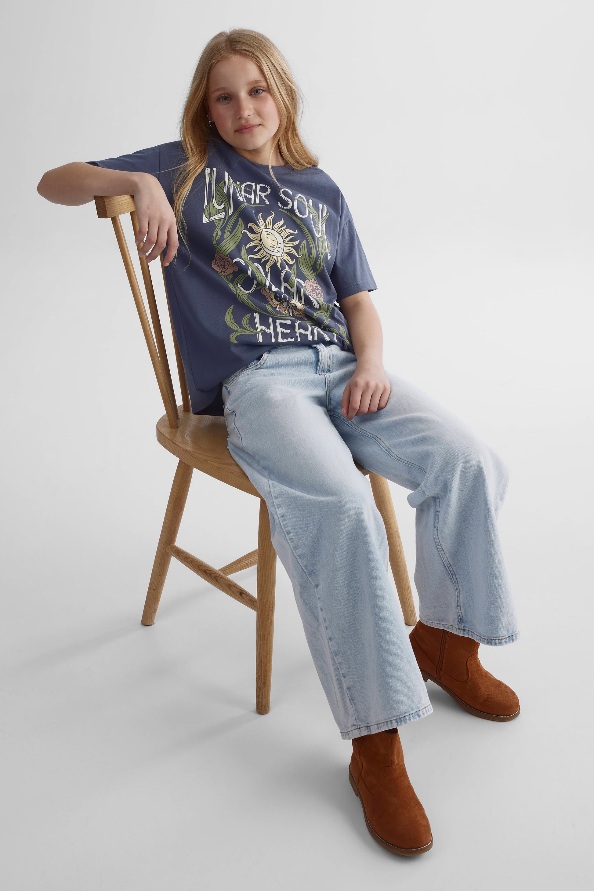 Jeans en denim signature - Ado fille && DENIM PALE