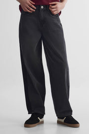 Jeans denim taille haute - Ado fille && DENIM GRIS