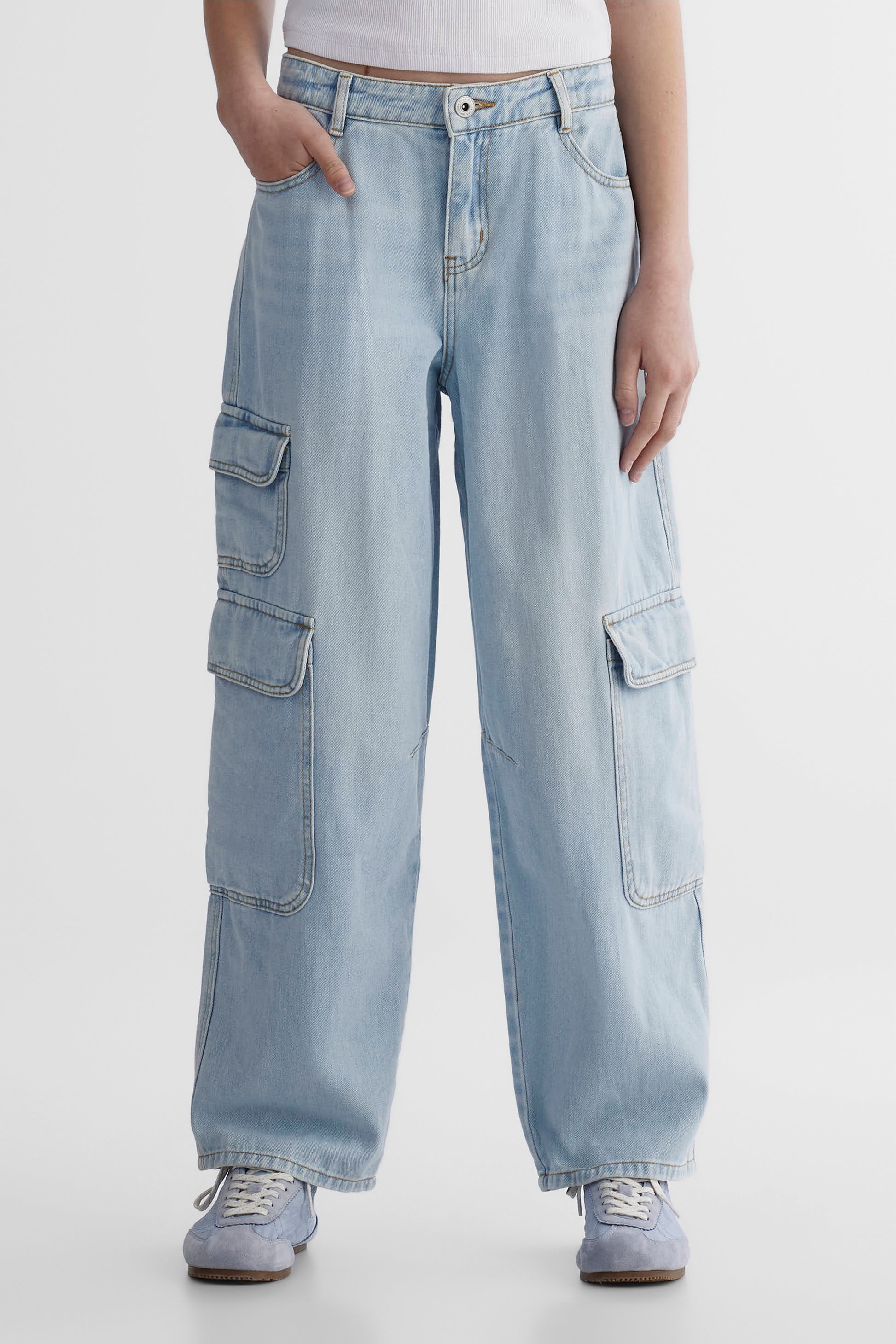 Jeans denim slim - Ado fille && DENIM PALE
