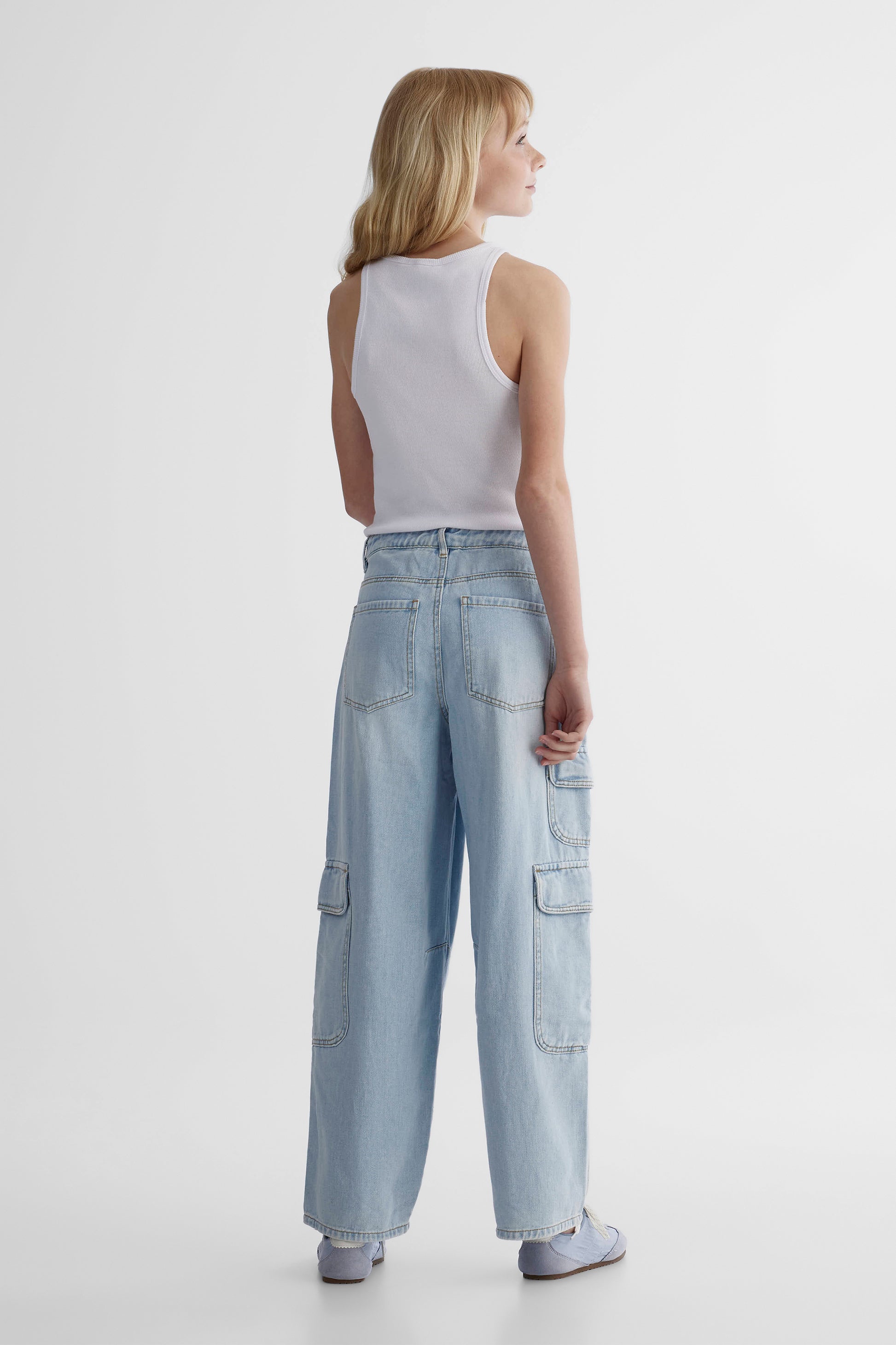 Jeans denim slim - Ado fille && DENIM PALE