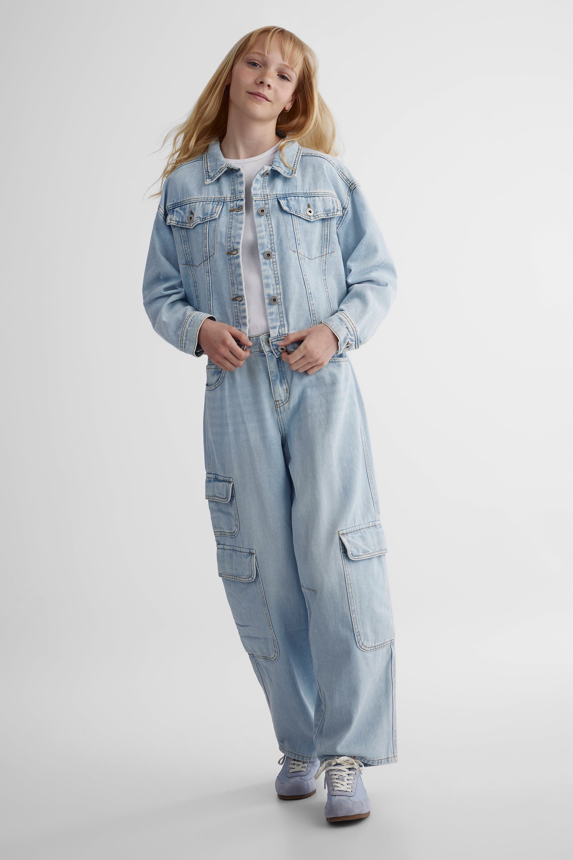 Jeans denim slim - Ado fille && DENIM PALE